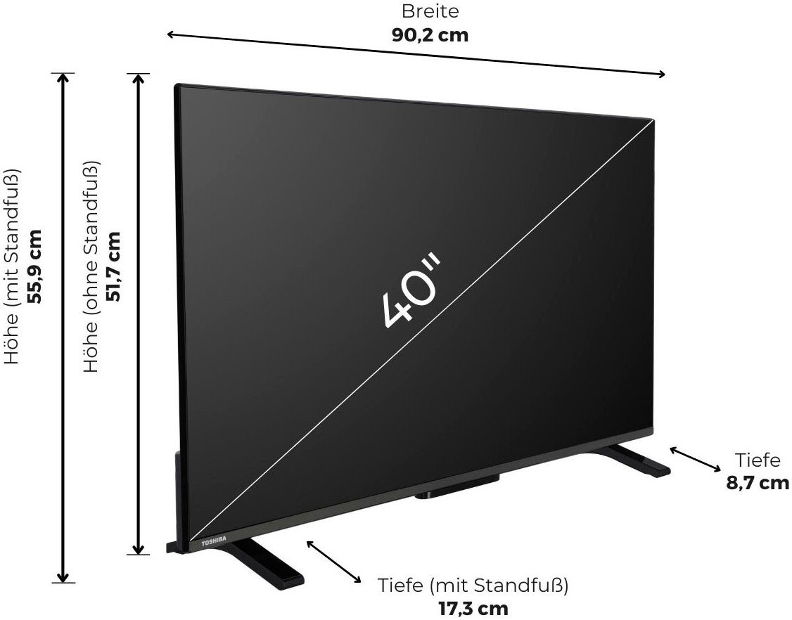 Toshiba Led-TV 40LV2E63DA, 102 cm / 40", Full HD, Smart TV