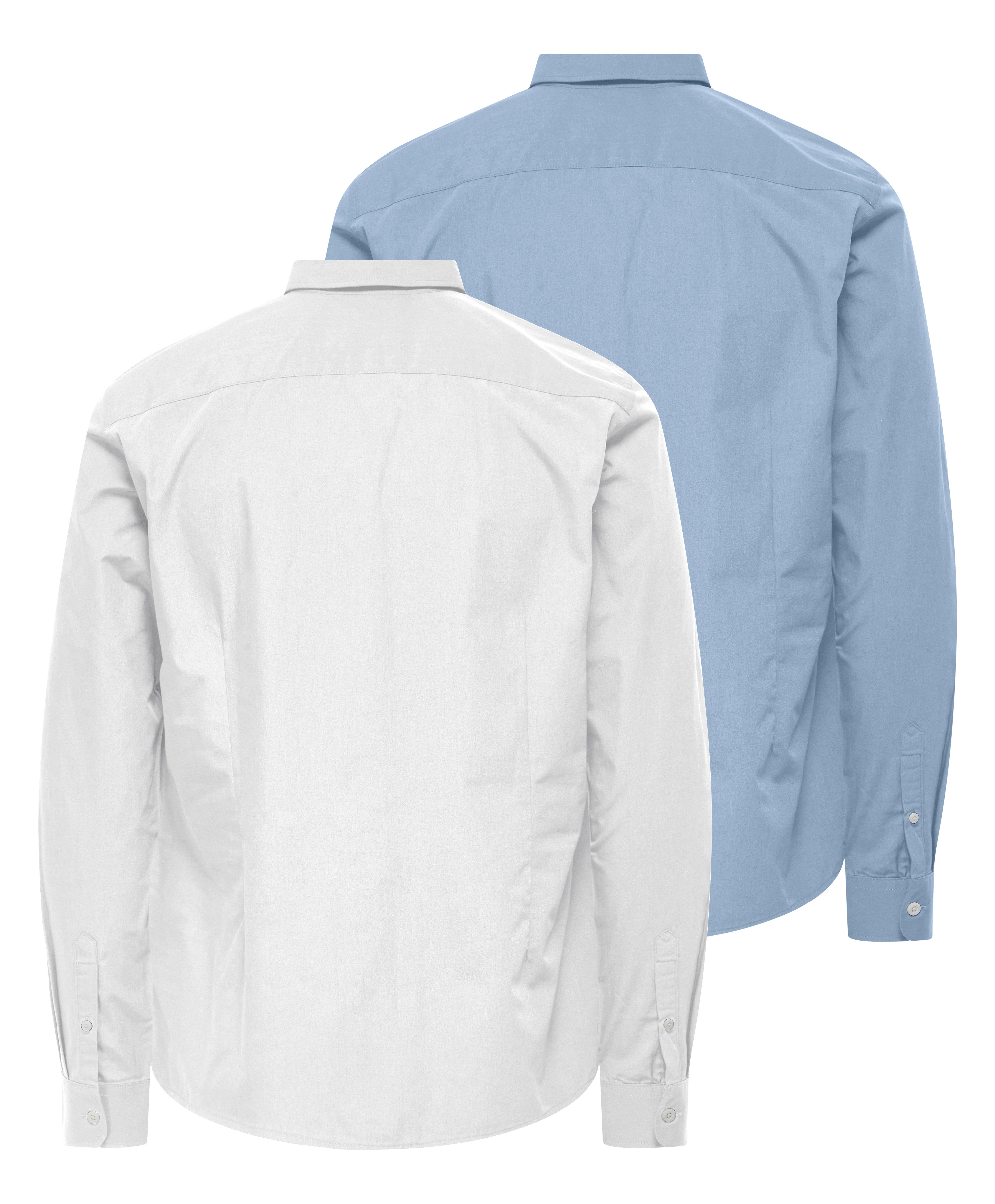 ONLY & SONS Overhemd met lange mouwen ONSFLORIAN LIFE LS POPLIN SHIRT 2- PACK (set, 2-delig)