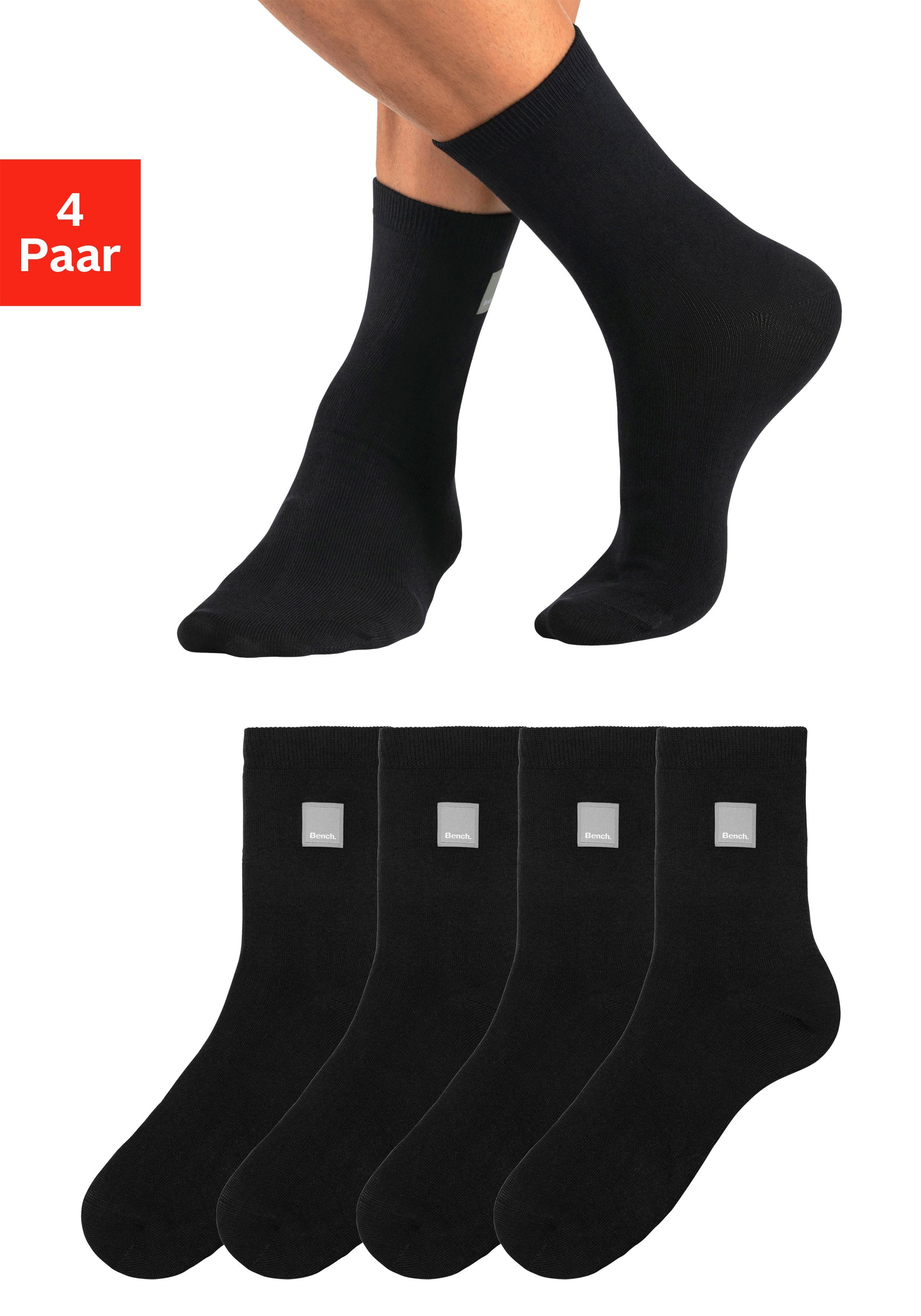 Bench. Basic sokken met geweven label (set 4 paar)