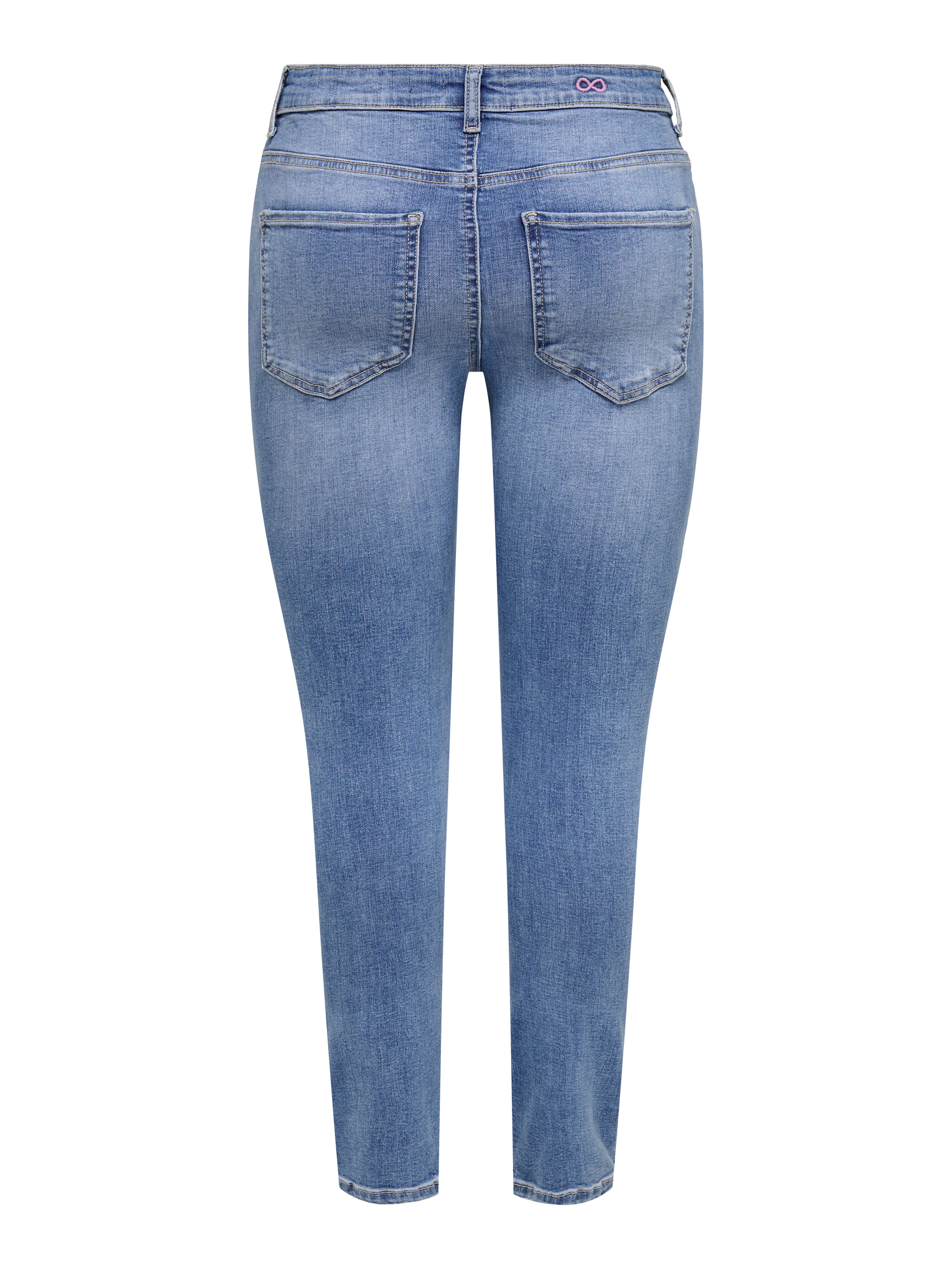 JDY Skinny fit jeans JDYFINA MW SKINNY ANK JNS MB NOOS DNM
