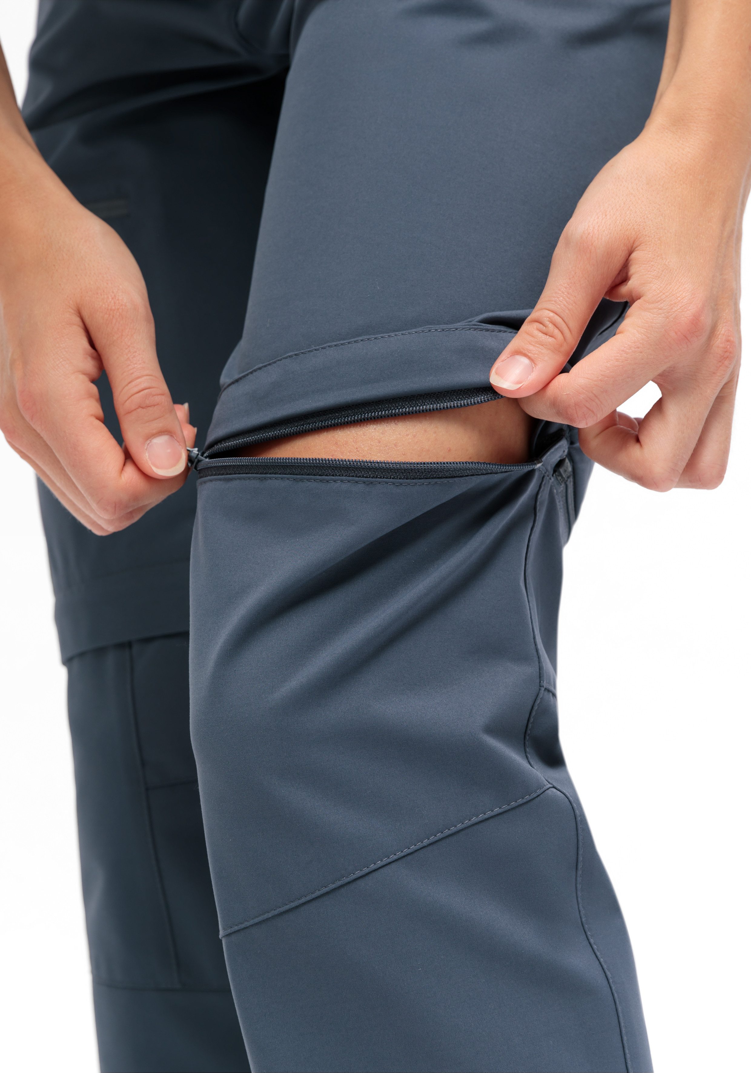Maier Sports Outdoorbroek Nata Zip Loop Dames wandelbroek, zip-off functionele broek, 3 zakken, regular fit