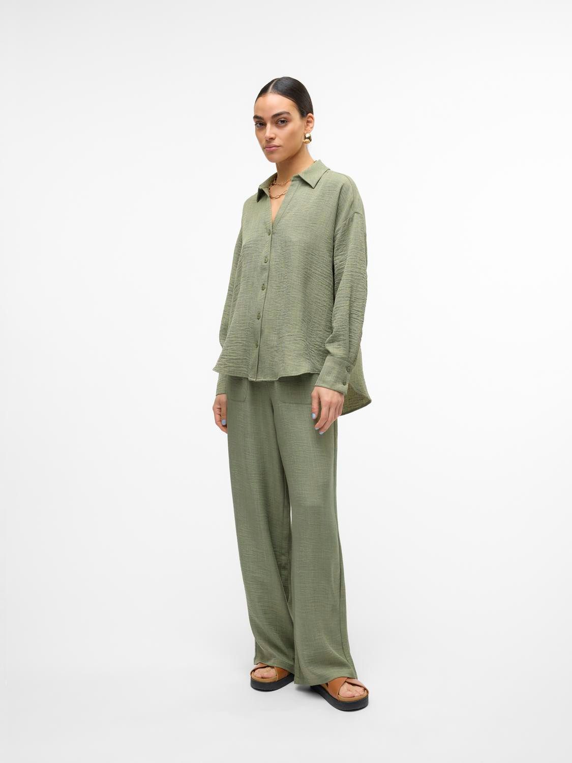 Vero Moda Blouse met lange mouwen VMMELANEY QUEENY LS SHIRT WVN NOOS