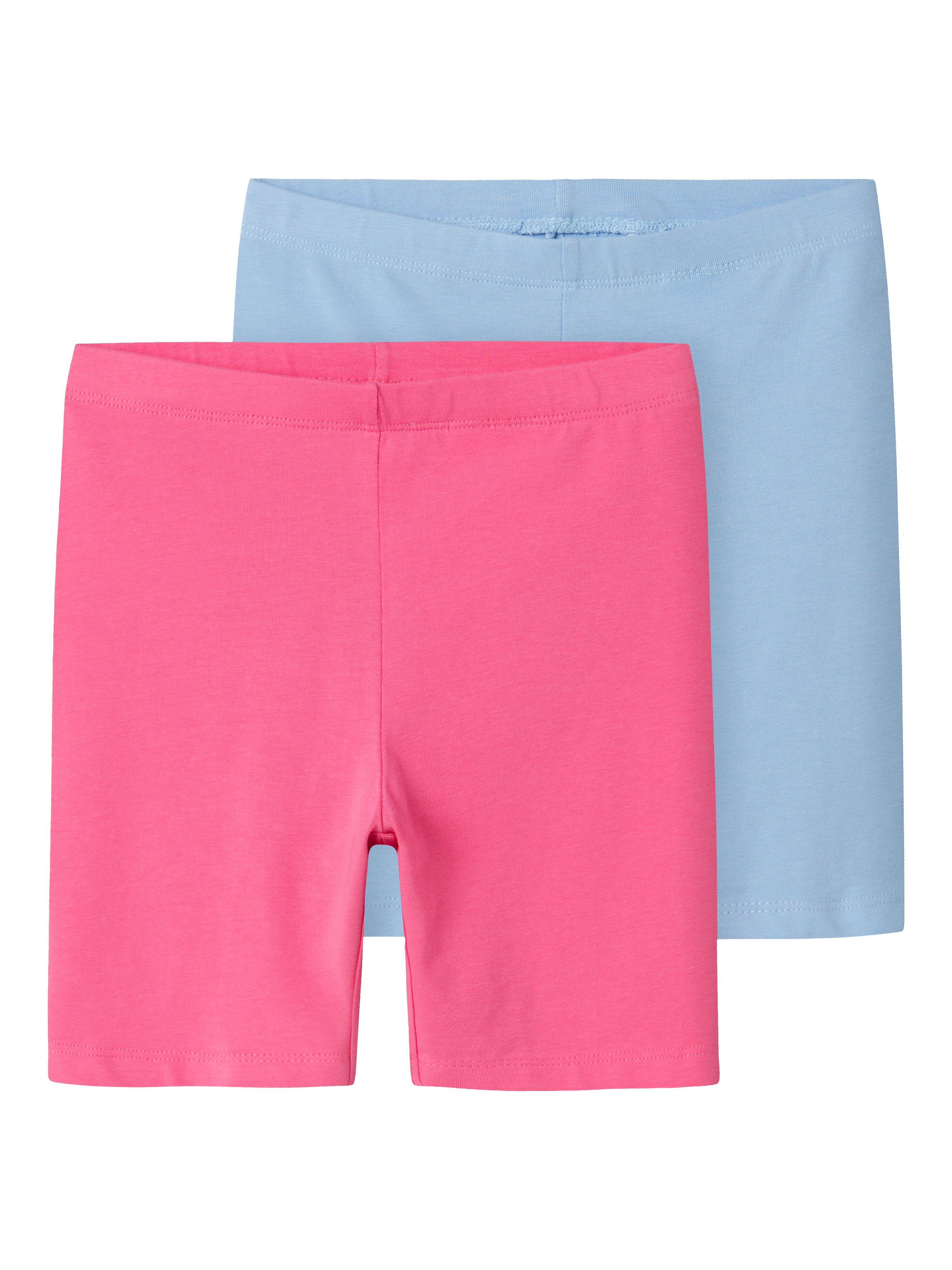Name It Fietsbroekje NKFVIVIAN 2P SOLID SHORT LEGGING NOOS (set, 2-delig) meisjes korte broeken maat 158 (164) blauw