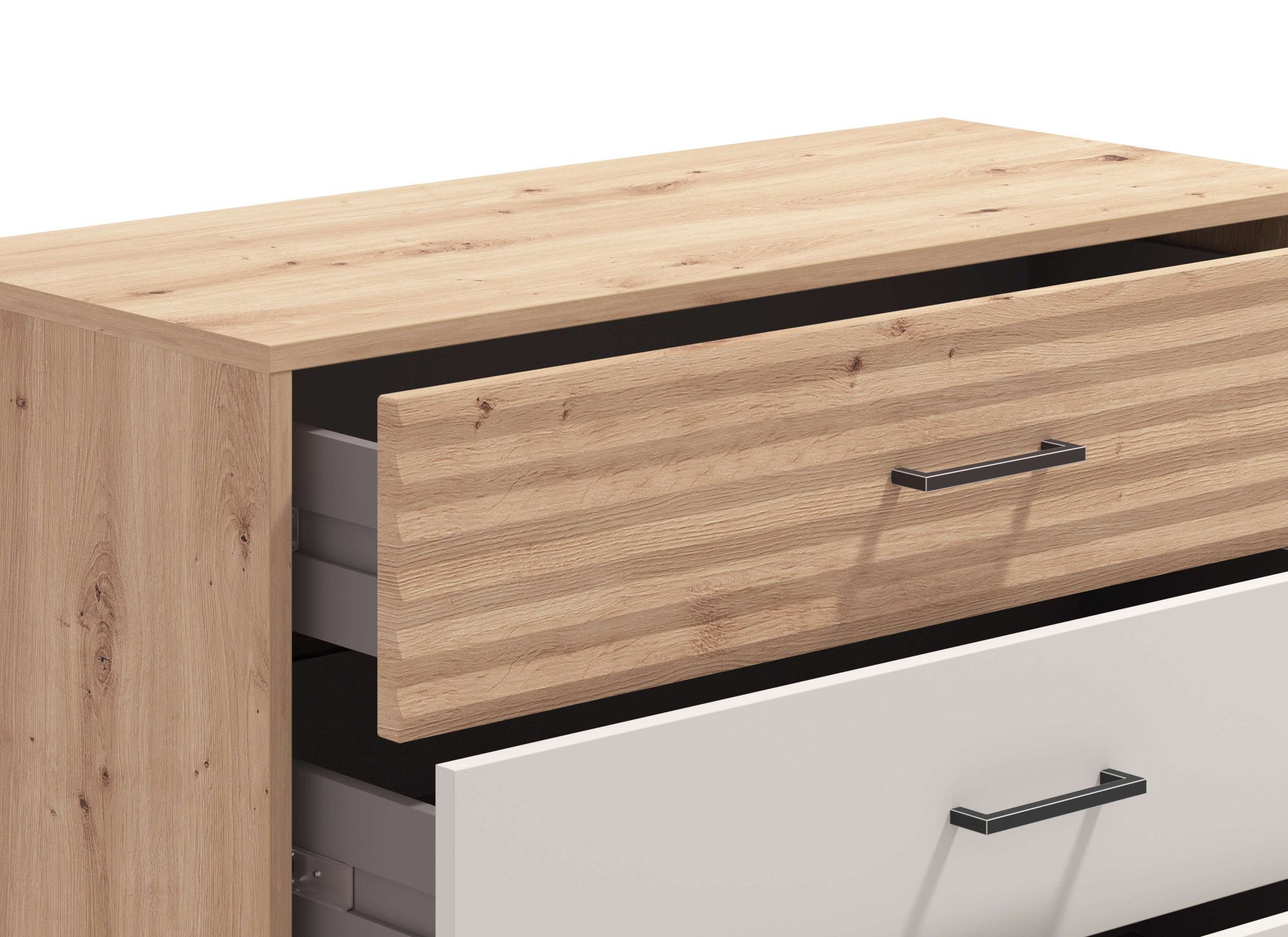 INOSIGN Ladekast Modena ladekast sideboard met 4 lades 93x40x82 cm, fsc®-gecertificeerd houtmateriaal, trendkleur cashmere