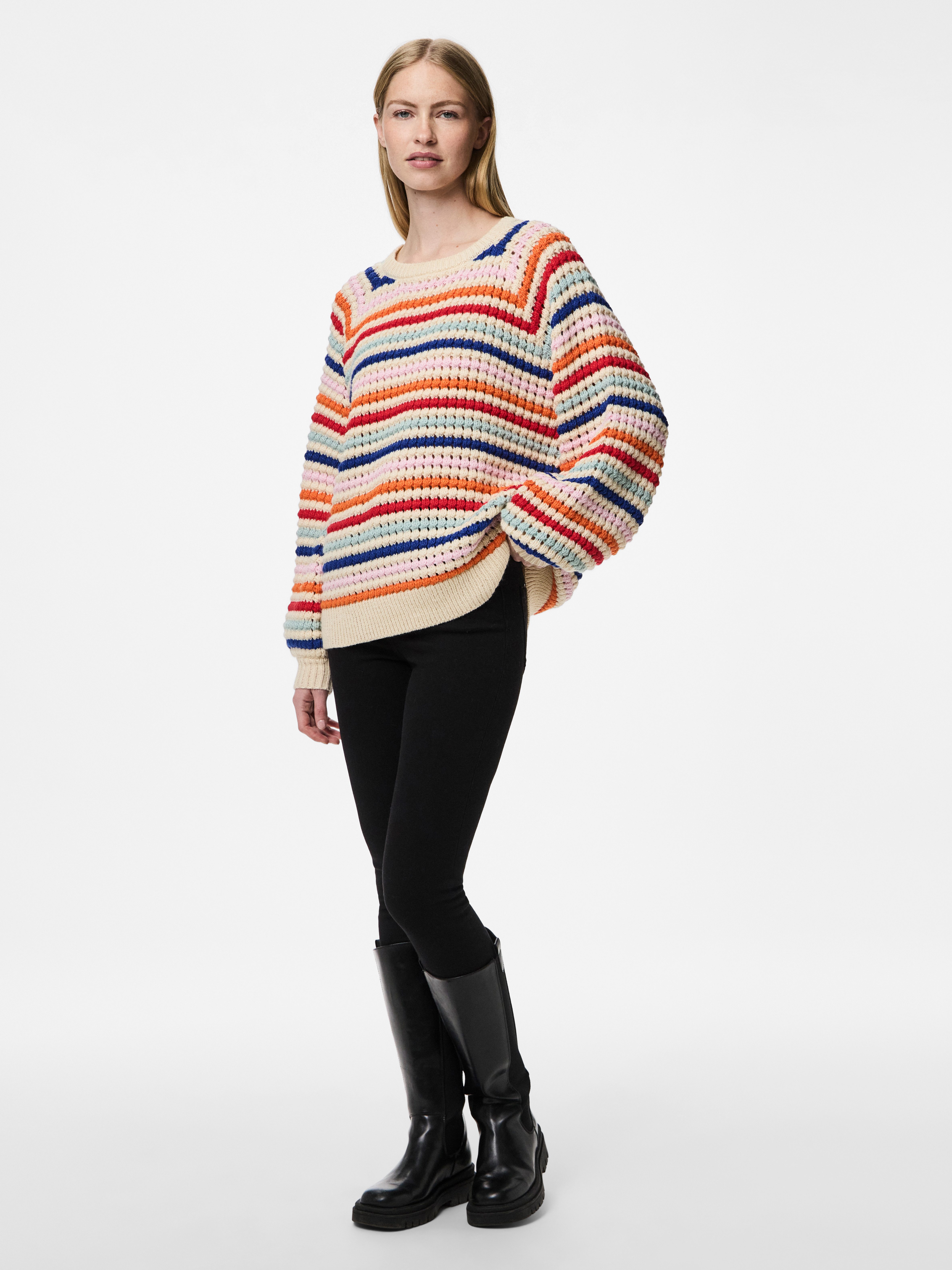 pieces Trui met ronde hals PCDOSLA LS O-NECK KNIT MM