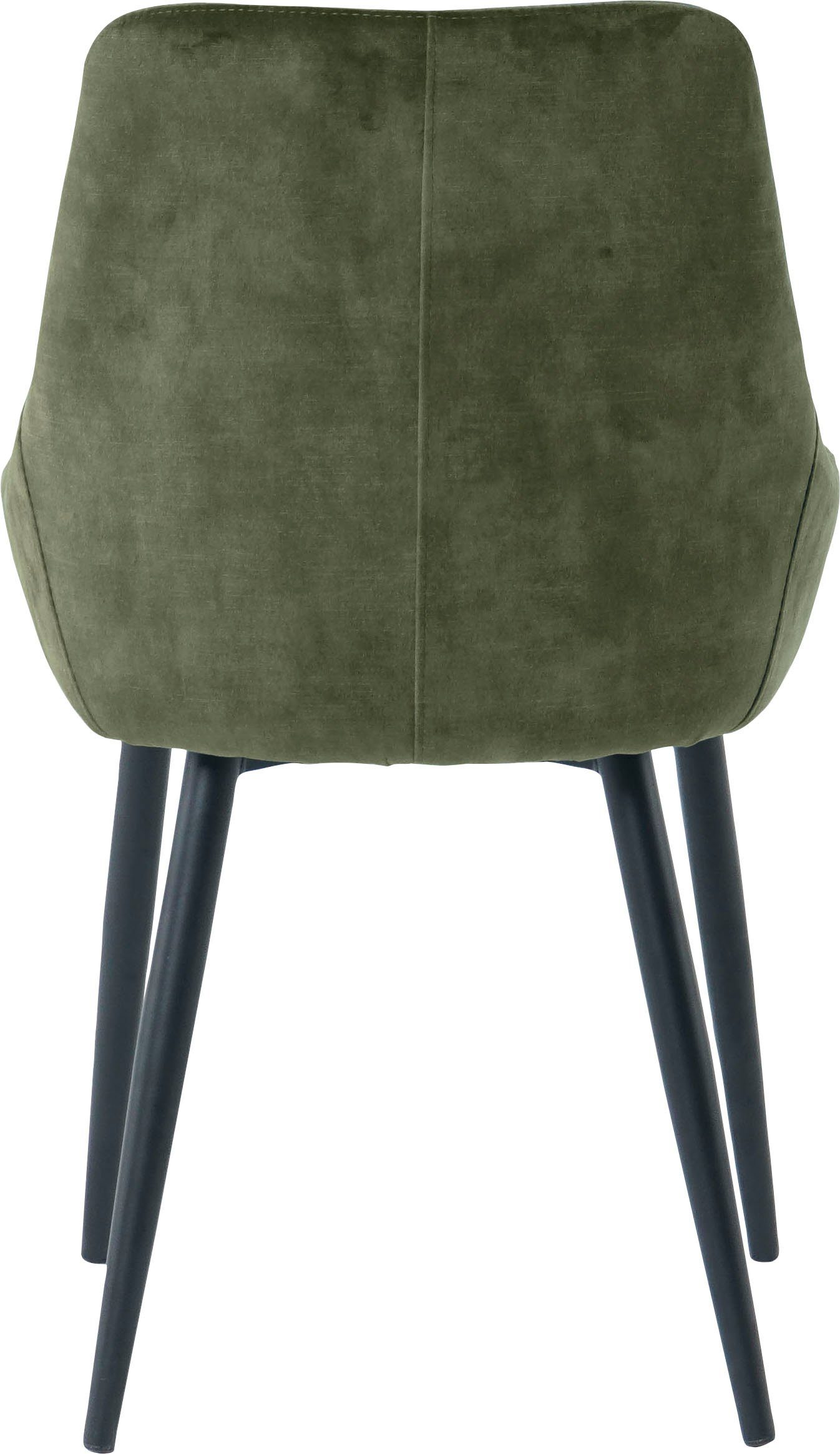 SIT Stoel glamoureuze bekleding in fluwelige look (set, 2 stuks)