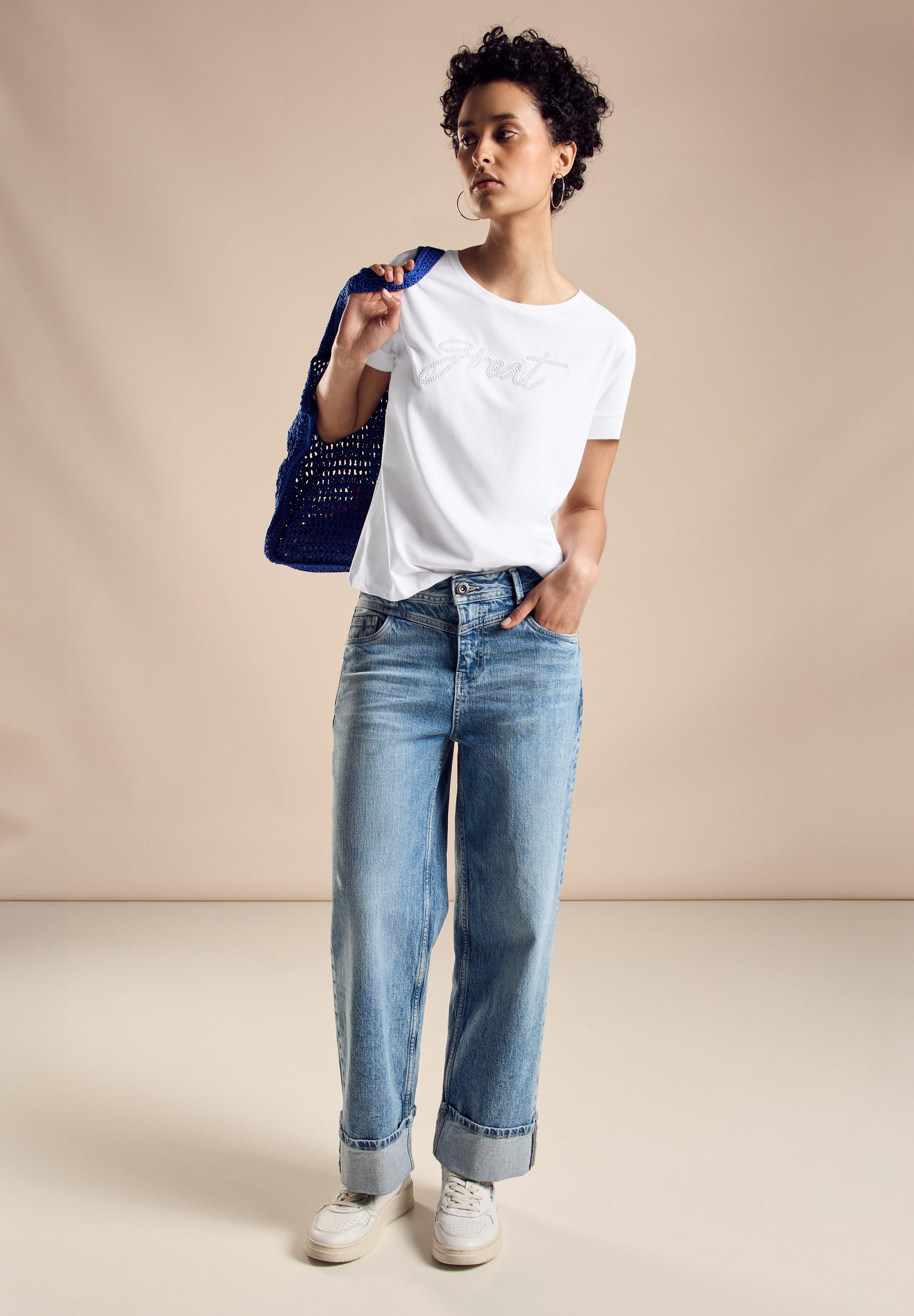 STREET ONE Shirttop met tekst