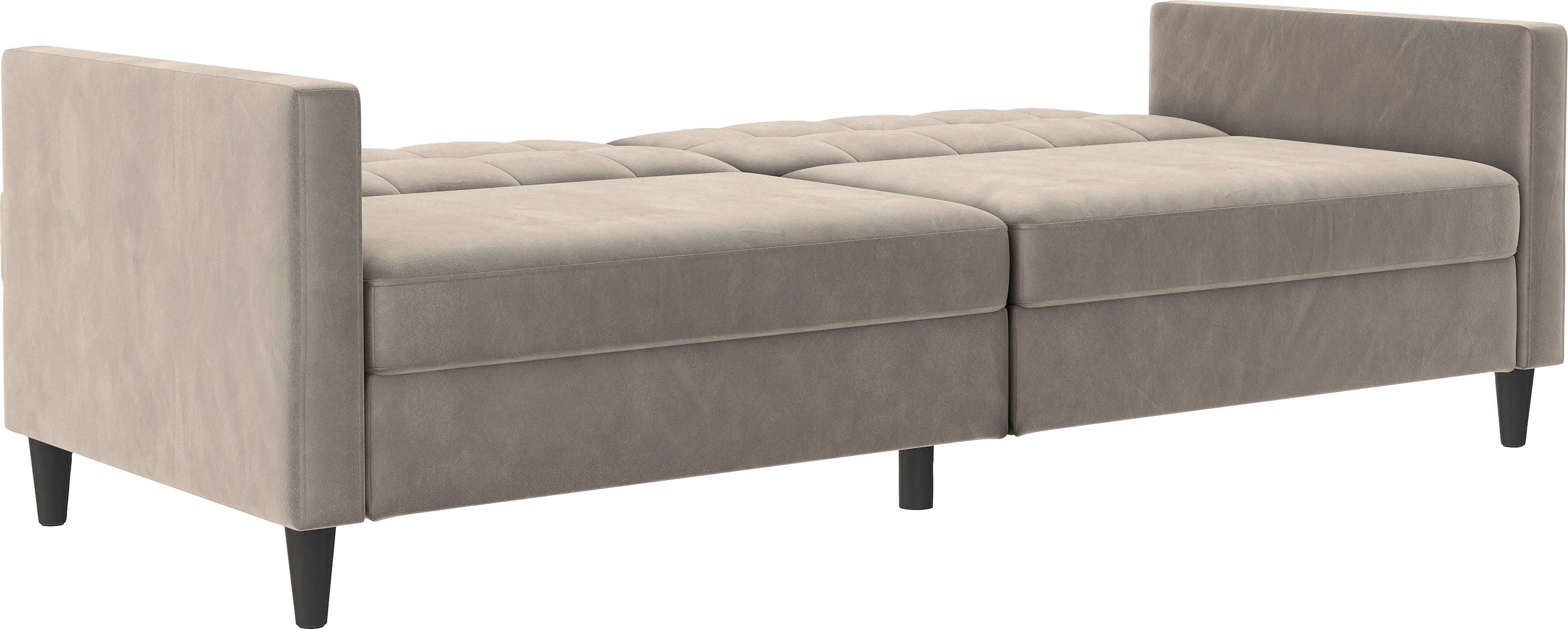 Dorel Home 3-zitsbank Hartford II Slaapfunctie, rugleuning 2-delig, 3-voudig verstelbaar, zithoogte 43 cm