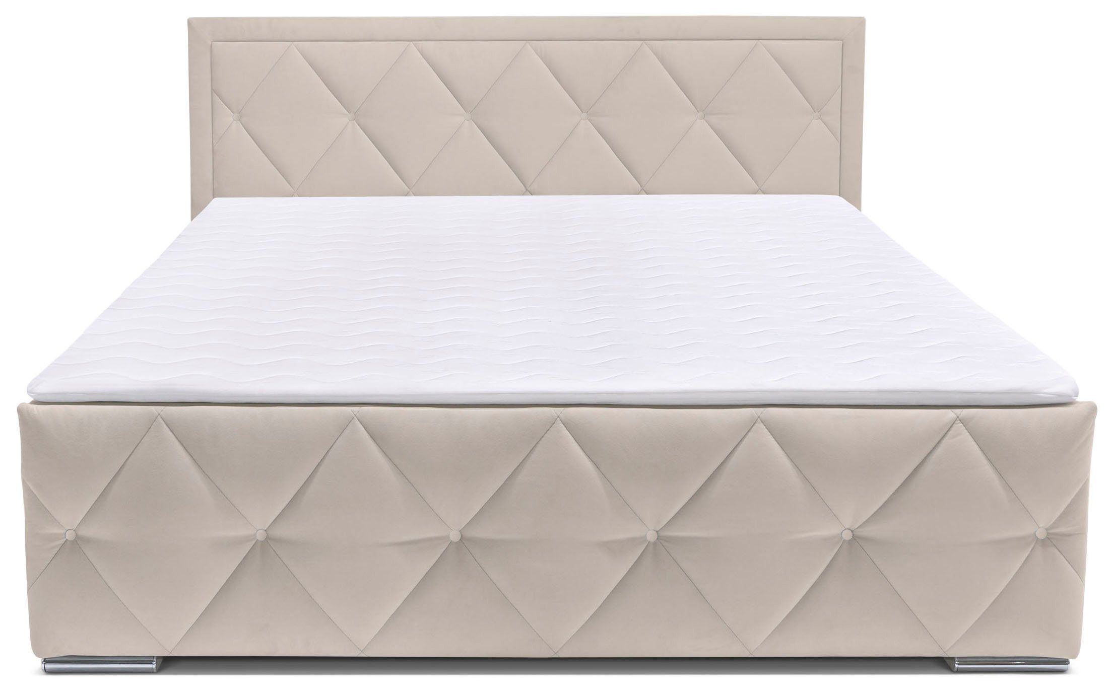 Leonique Boxspring Alfie, bestseller! Inclusief bedlade & topper Optioneel met knoopstiksels of strassstenen, H2, H3 en H4 verkrijgbaar