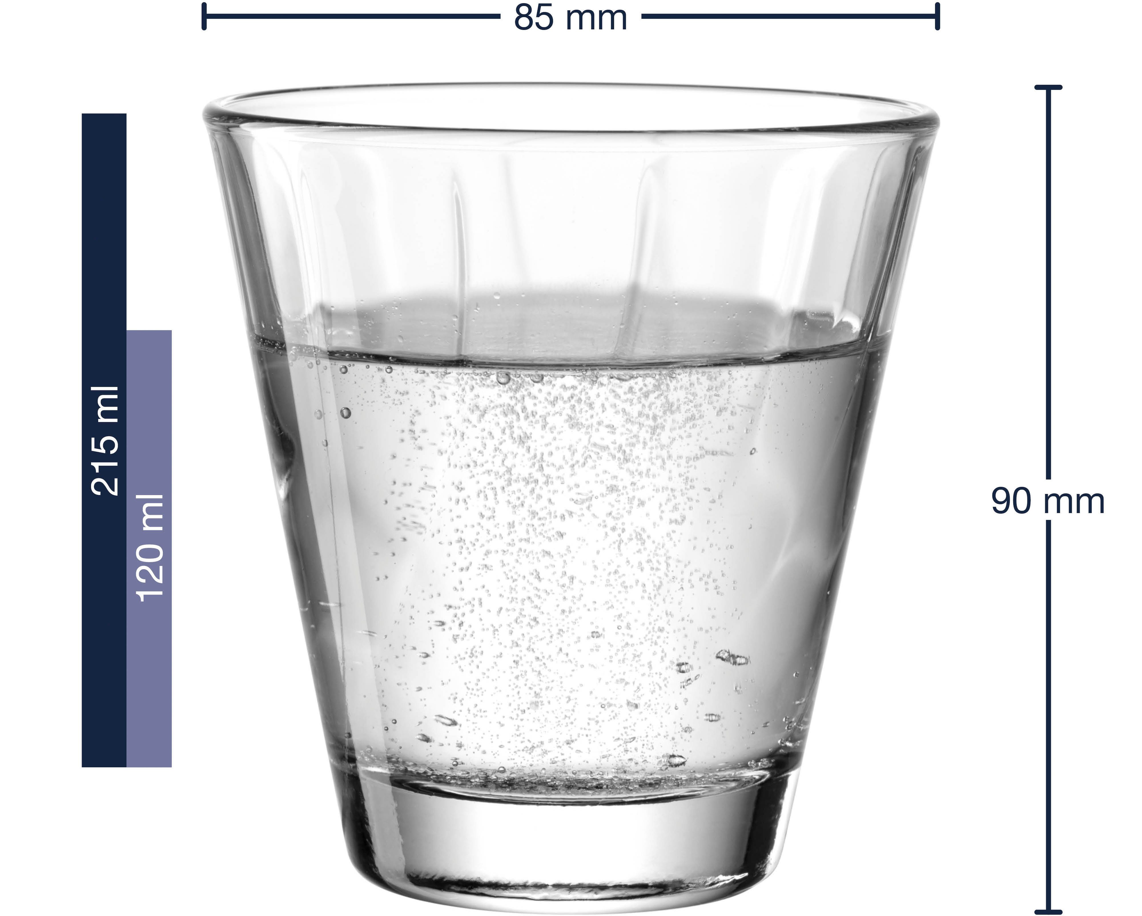 LEONARDO Glazenset Drinkglas, TWIST, 215 ml, 6-delig set (set, 6-delig)