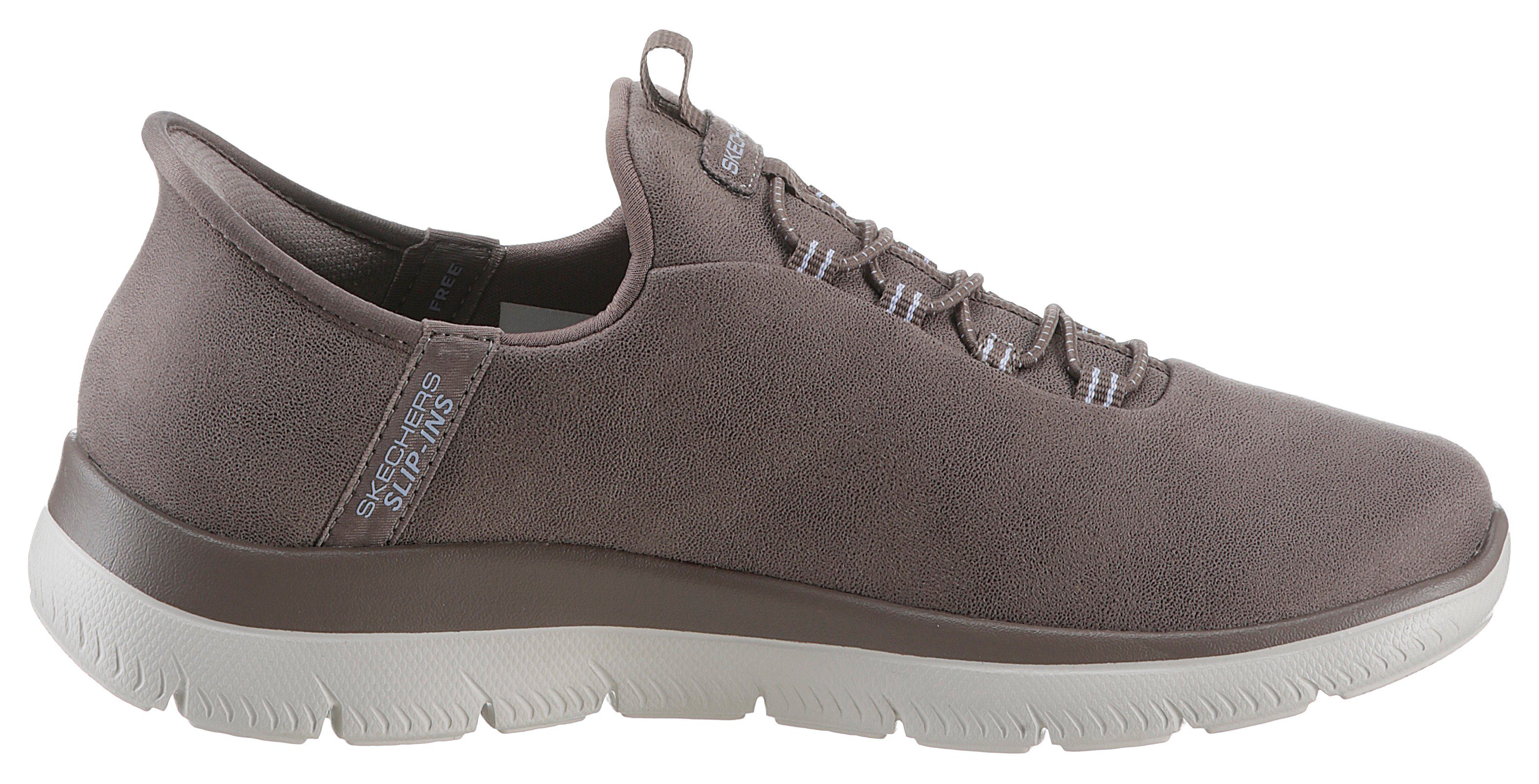 Skechers Slip-on sneakers Summits Slipper, vrijetijdsschoen, lage schoen in vegan uitvoering