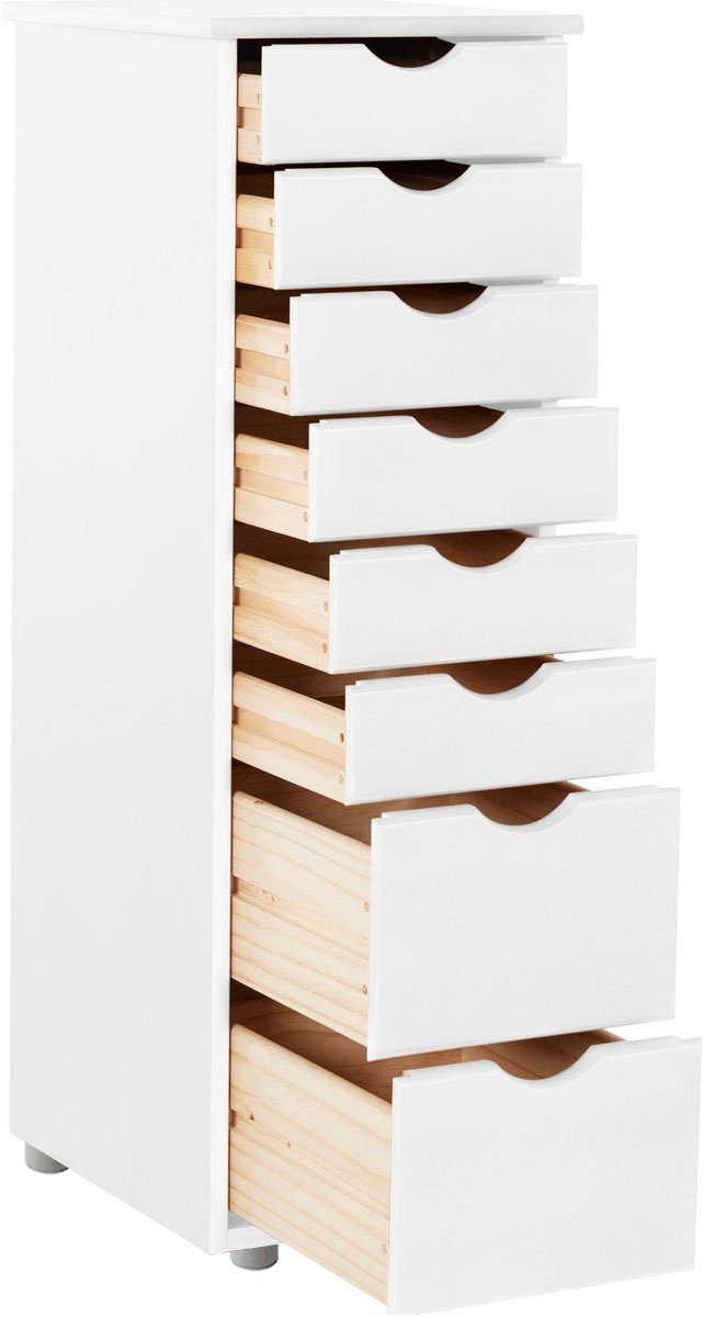 INOSIGN Kast Gava massief grenenhout, met vele opbergmogelijkheden, breedte 34 cm