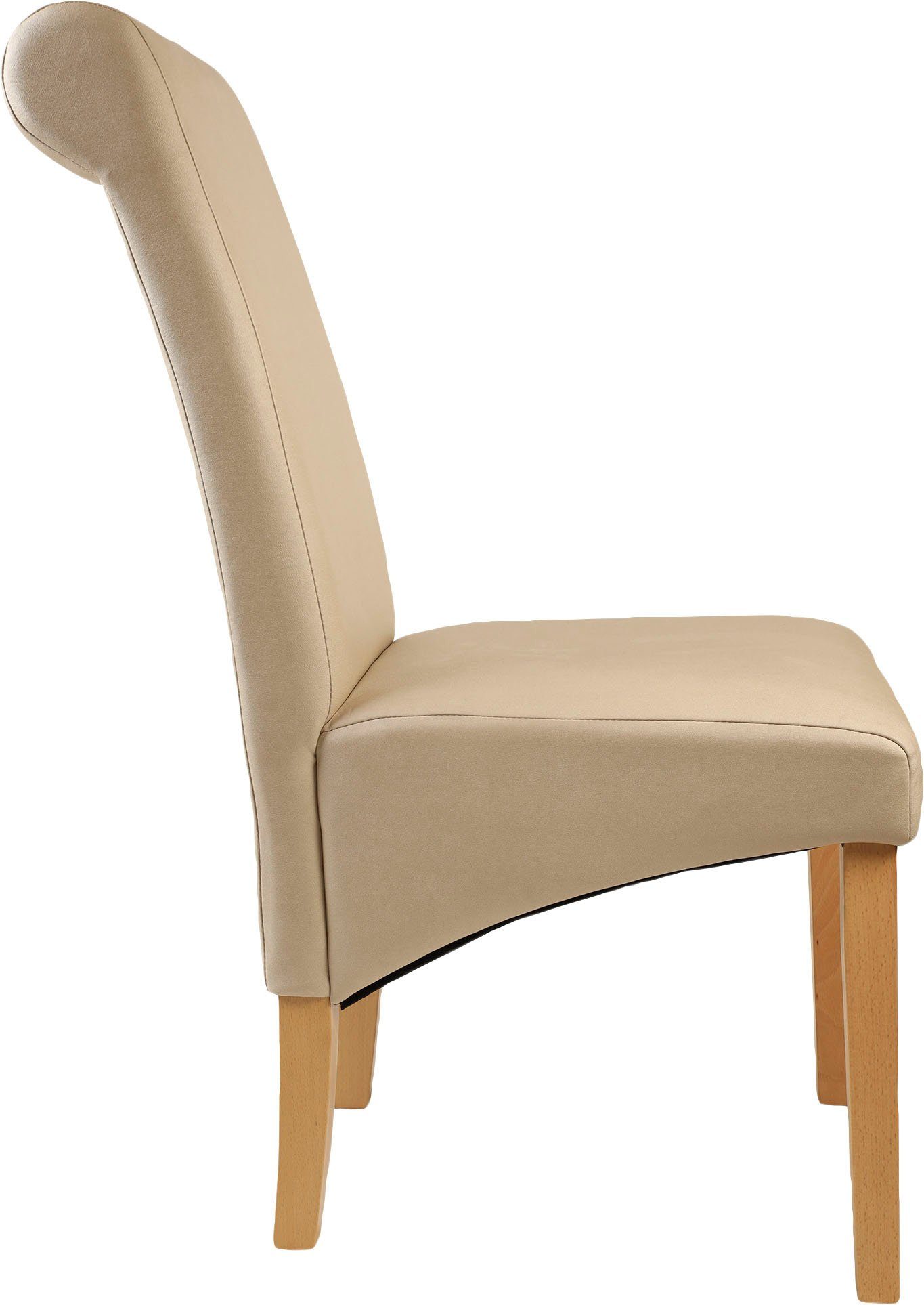 Home affaire Stoel met 4 poten Rito Frame naturel-beuken of wengé gelakt (set, 2 stuks)