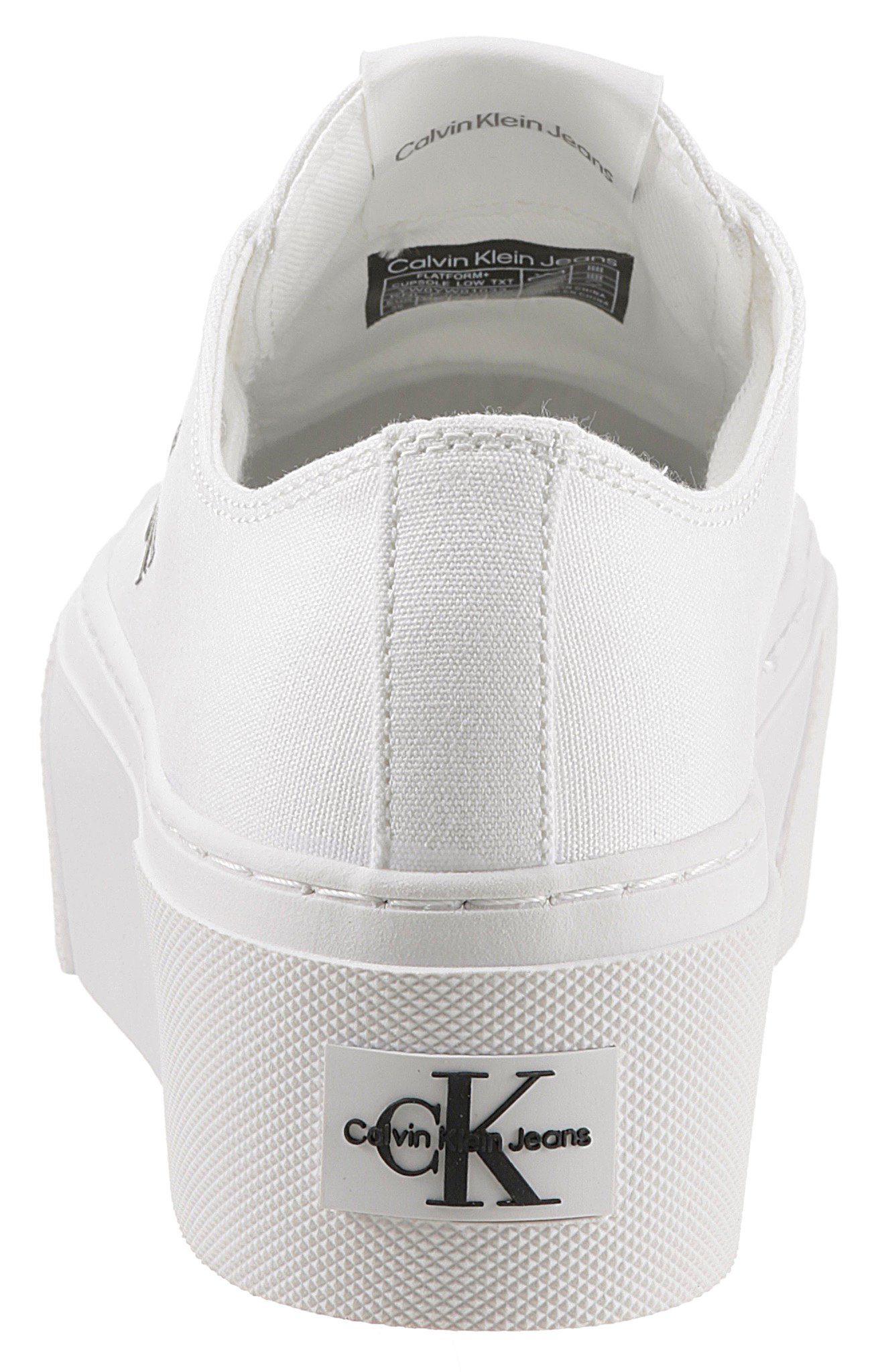 Calvin Klein Plateausneakers JENNA 19T *I met logo-opdruk, vrijetijdsschoen, lage schoen, veterschoen