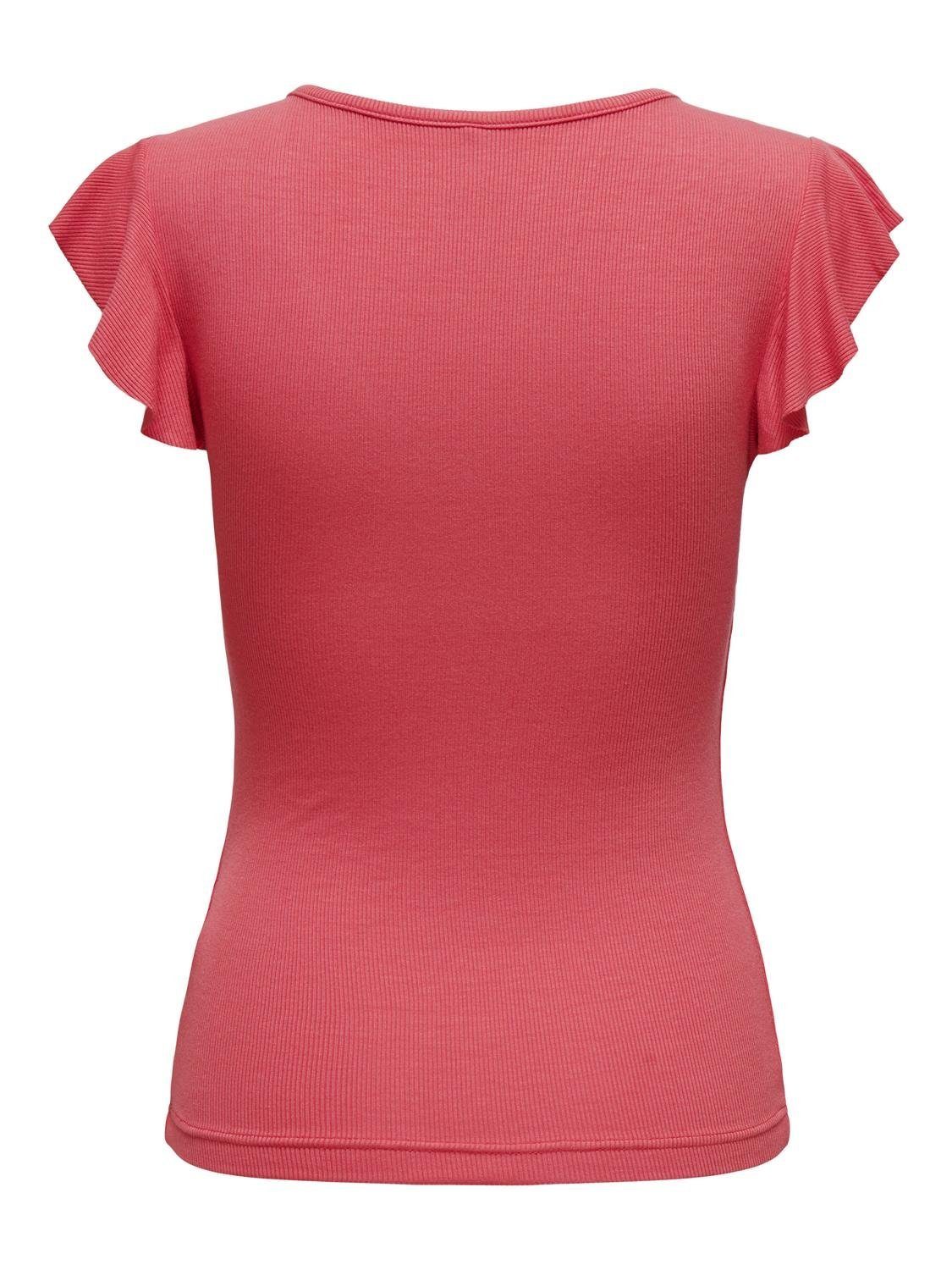 Only Shirt met V-hals ONLBELIA S/L TOP JRS NOOS