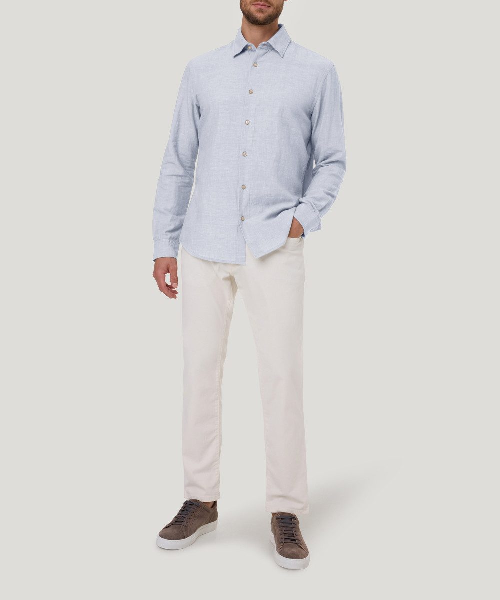 Pierre Cardin Overhemd met lange mouwen TW 106 met linnenstructuur