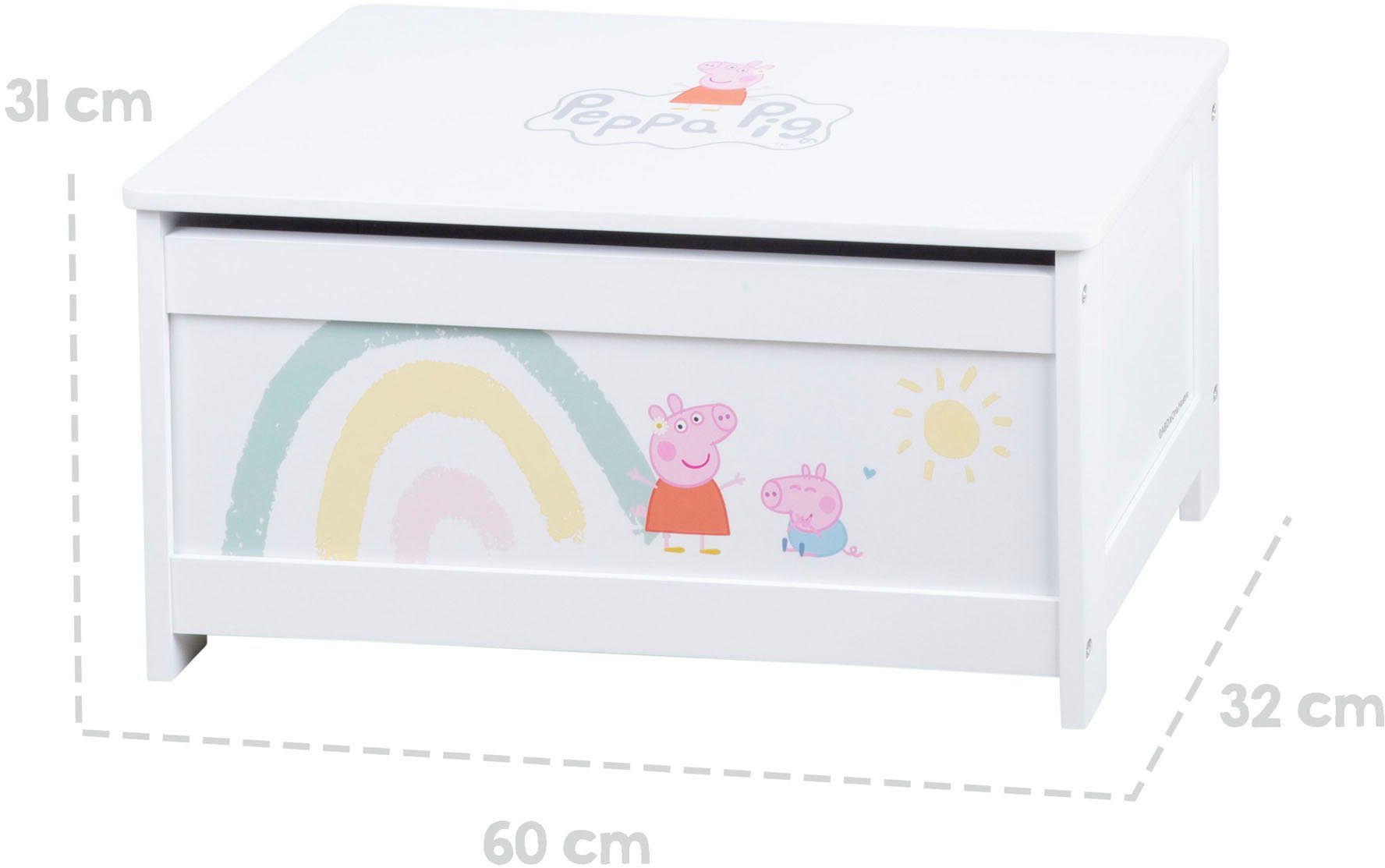 Roba® Dekenkist Peppa Pig met dekselrem