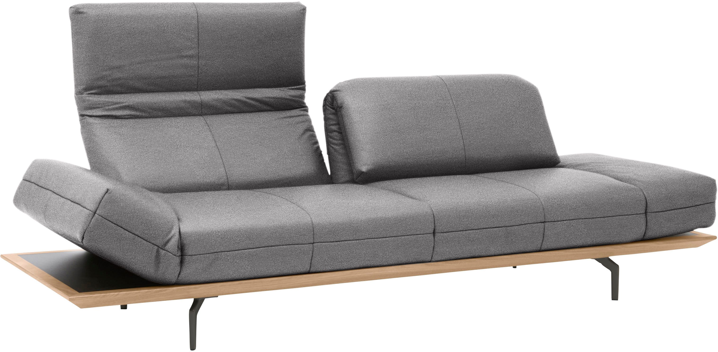 Creation BY ROLF BENZ 3-zitsbank CR.420, design bank, loungesofa in 2 kwaliteiten, houten frame in eiken natuur of noten, breedte 232 cm