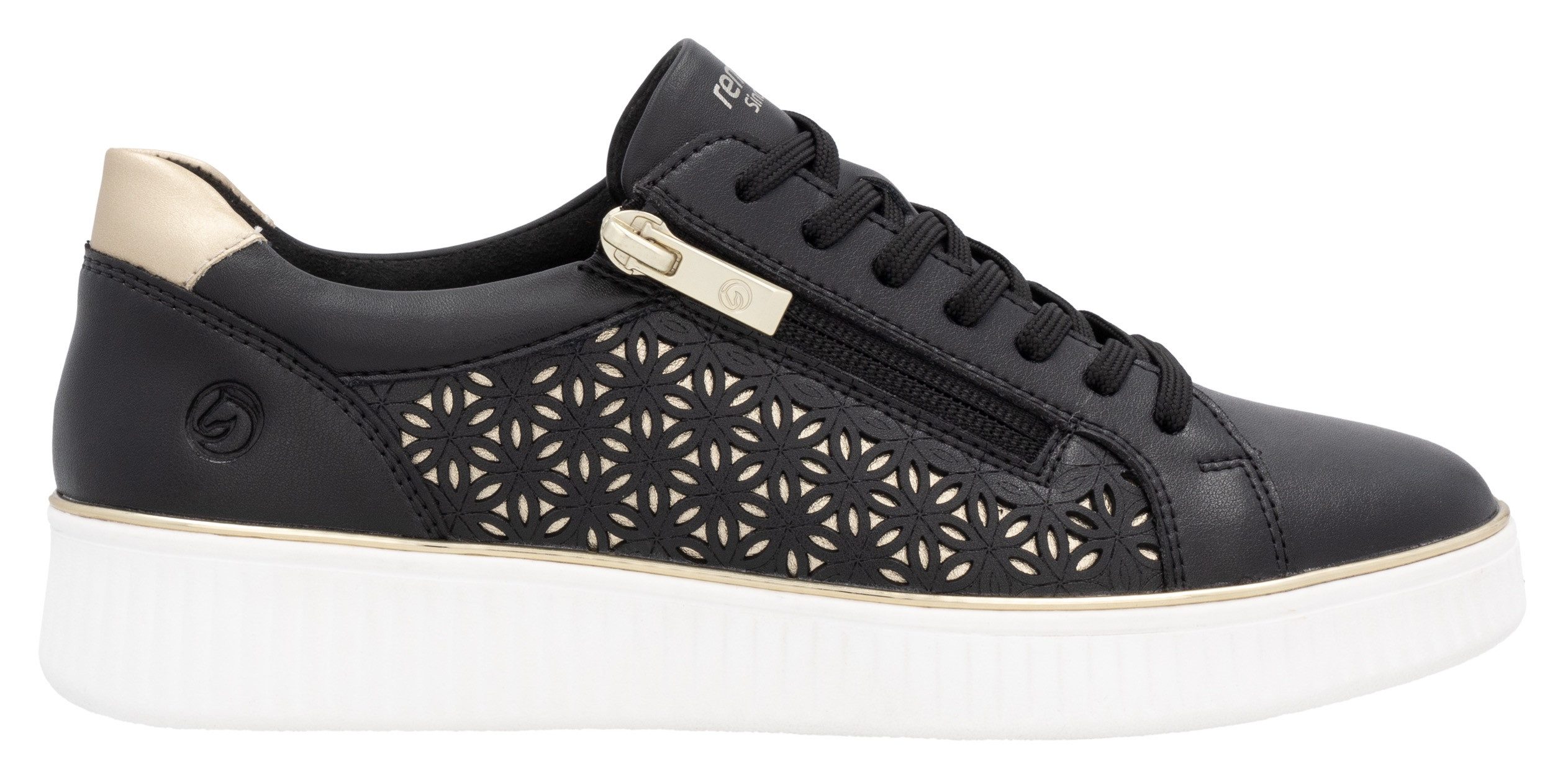 Remonte Plateausneakers , vrijetijdsschoen, veterschoen, lage schoen met perforatie