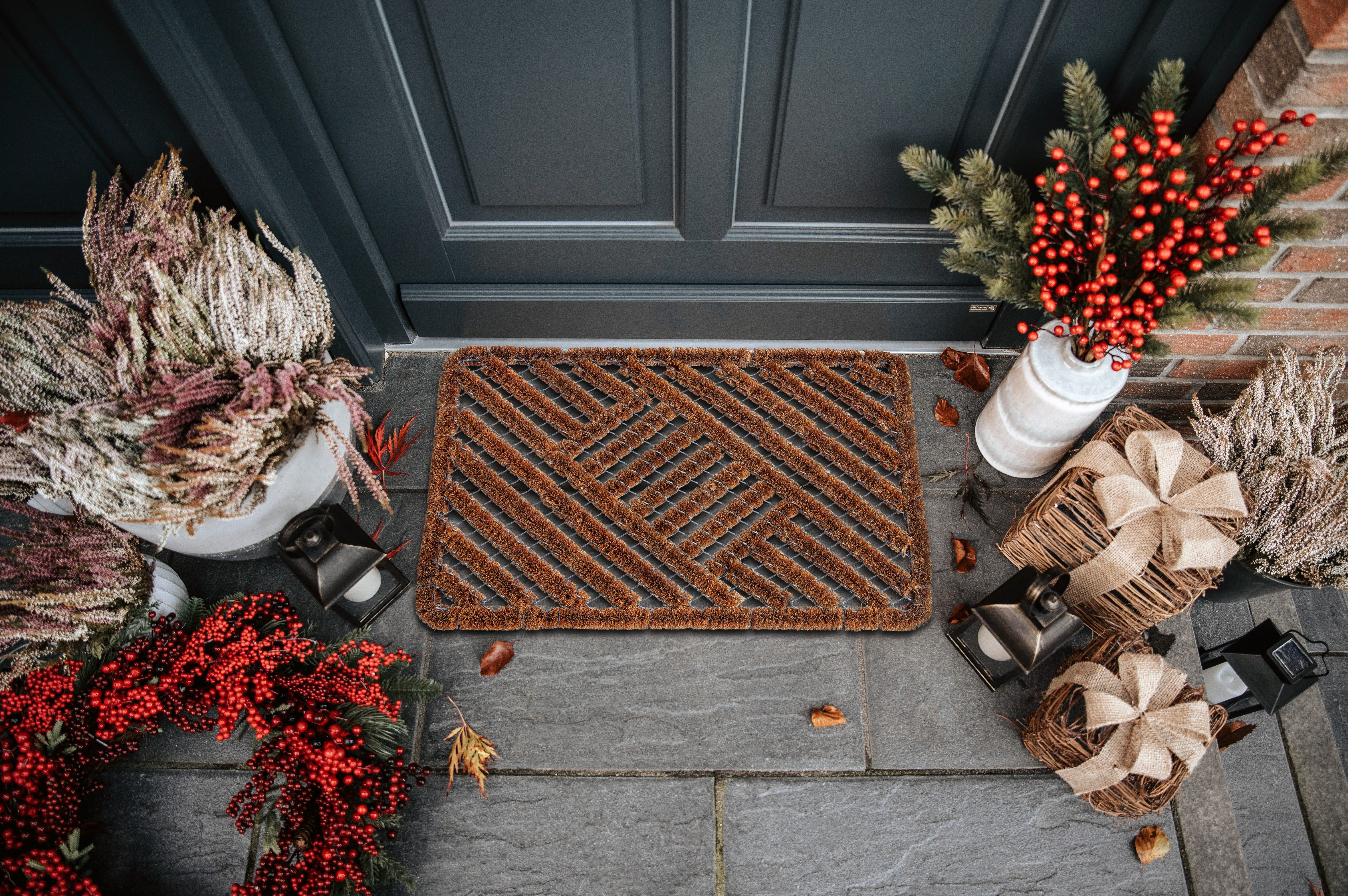 HANSE Home Mat Grid Brushes Mat, deurmat Raster, robuust, borstels, binnen, buiten, vuilafstotend, weerbestendig