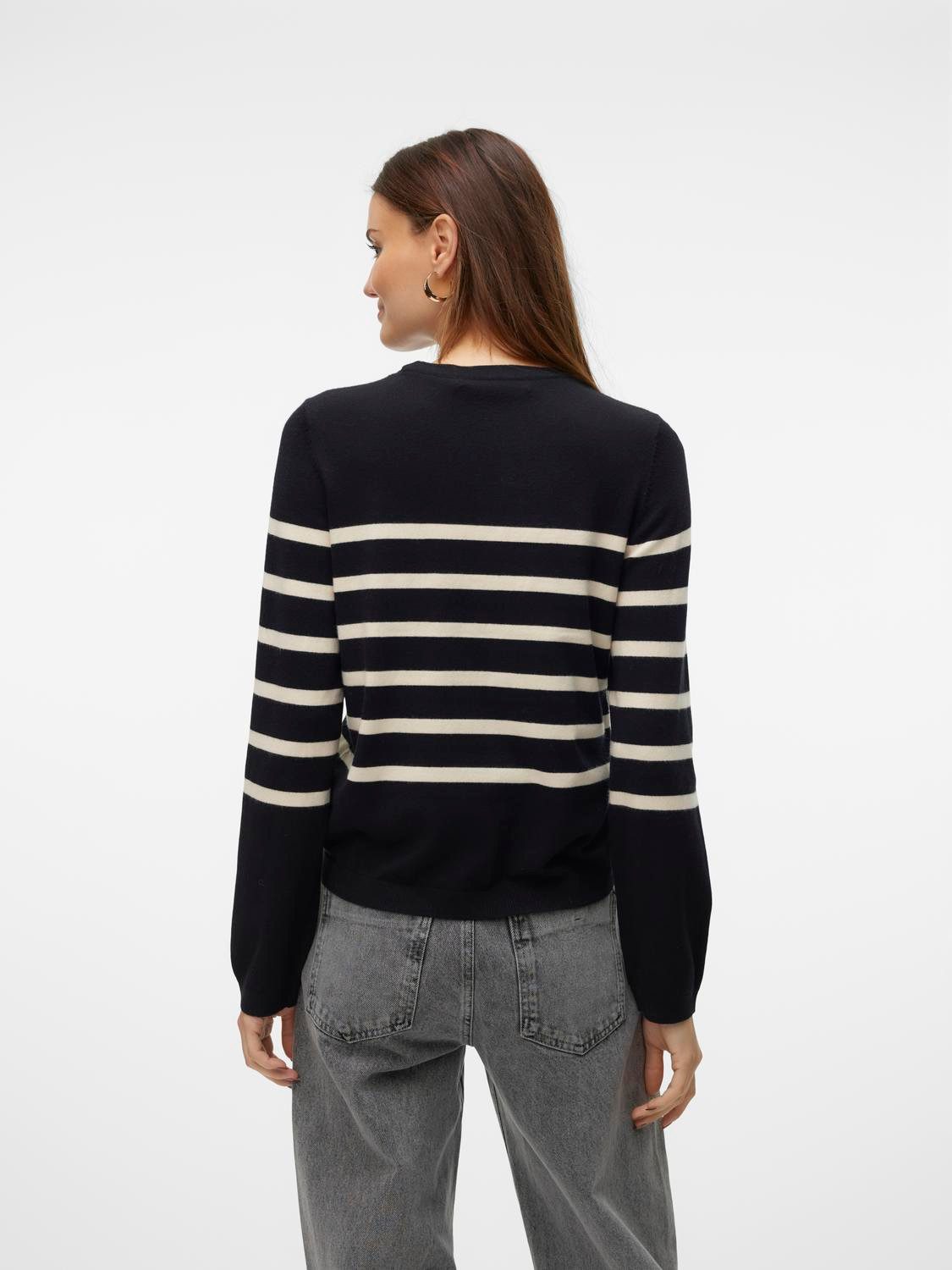 Vero Moda Trui met ronde hals VMSABA PLAIN LS O-NECK PULLOVER GA NOOS