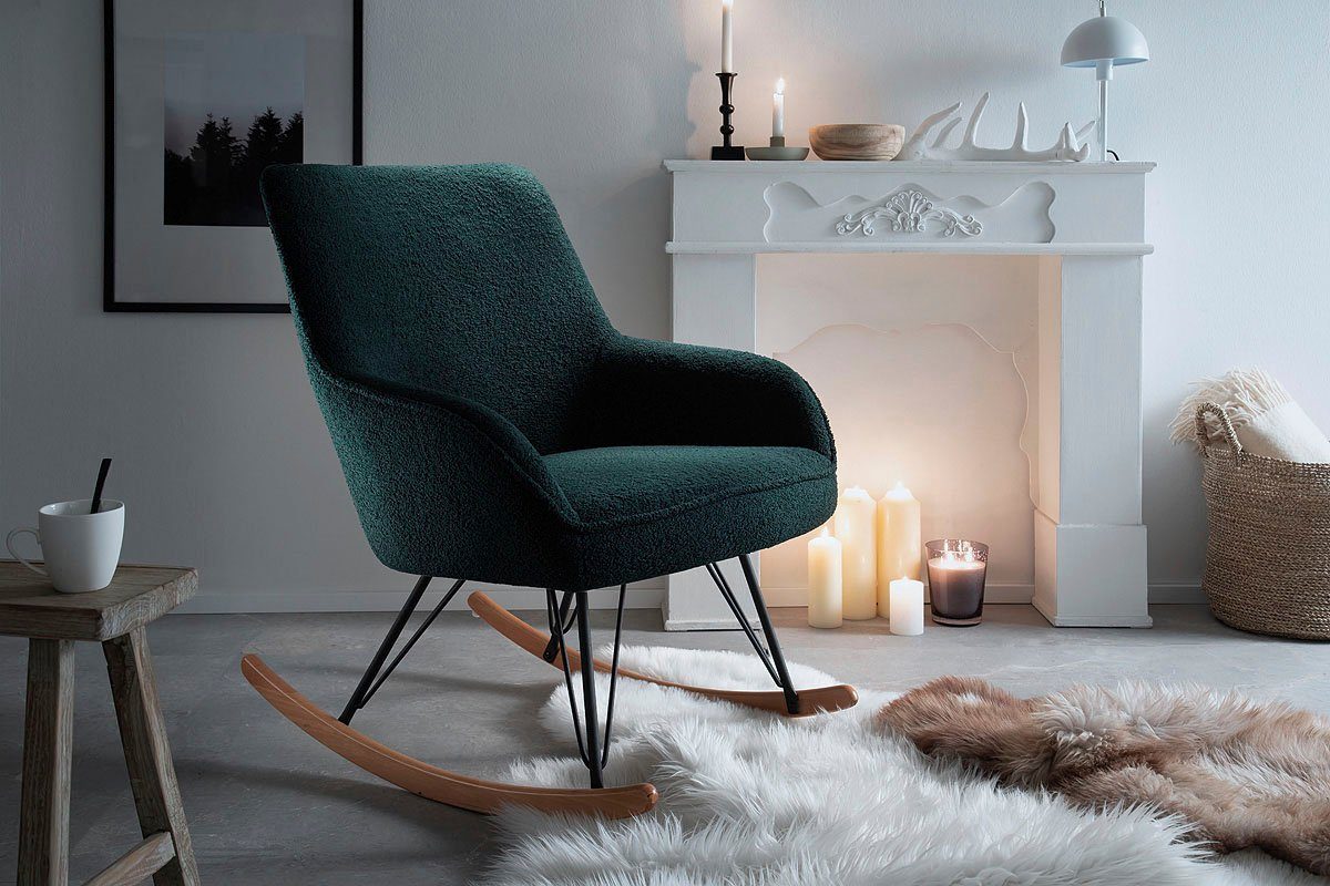 MCA furniture Schommelstoel HOPKINS Ski: beuken, eikenkleur (1 stuk)