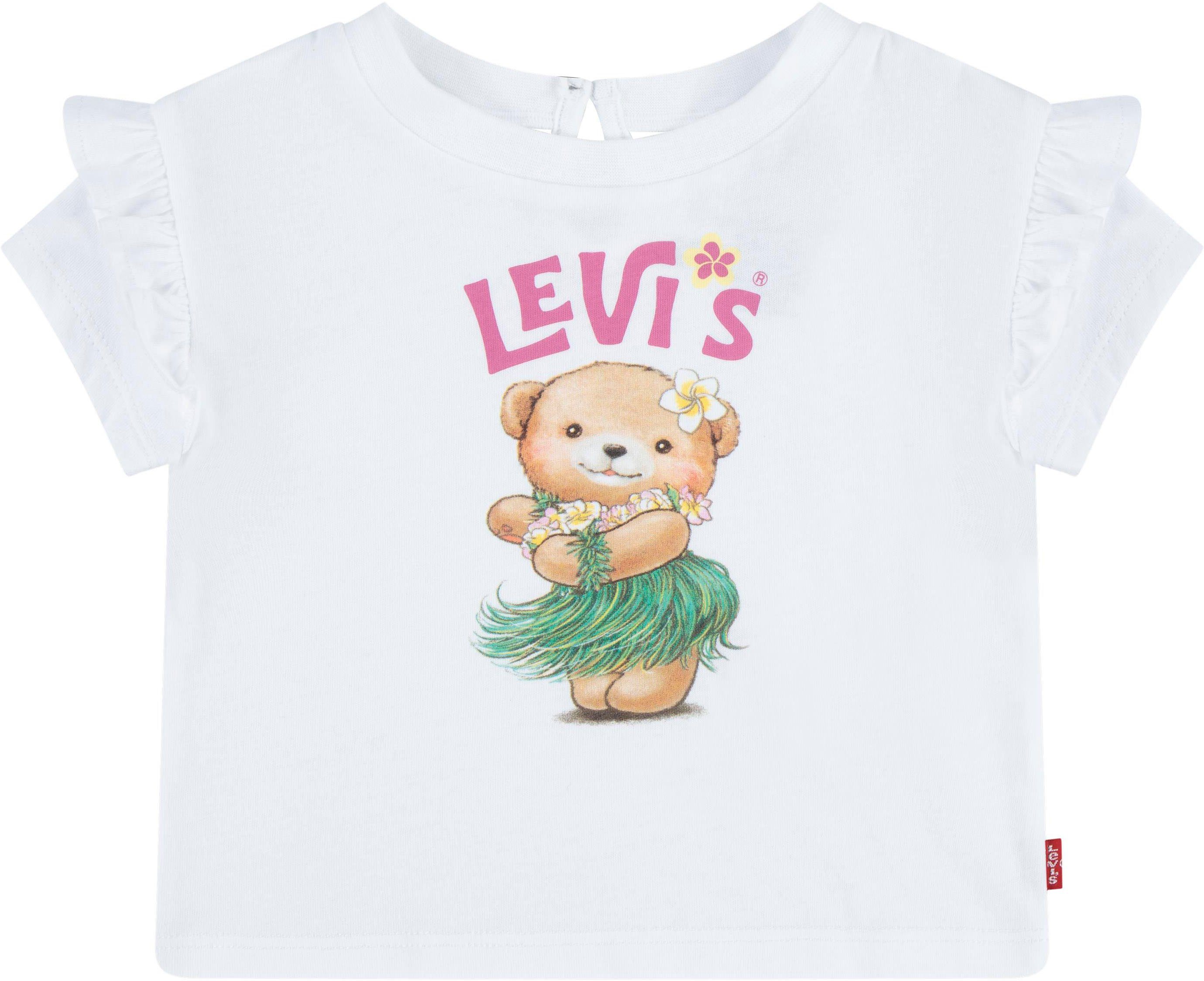 Levi's Kidswear Shirt met print LVG HULA RUFFLE SHOULDER TEE