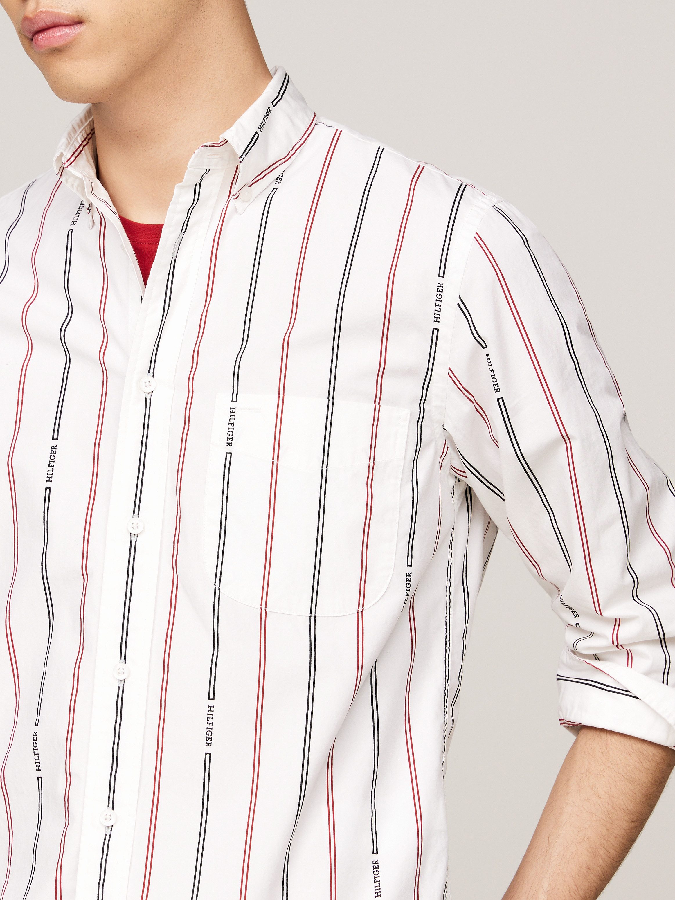 Tommy Hilfiger Overhemd met lange mouwen HILFIGER DOUBLE STP RF SHIRT