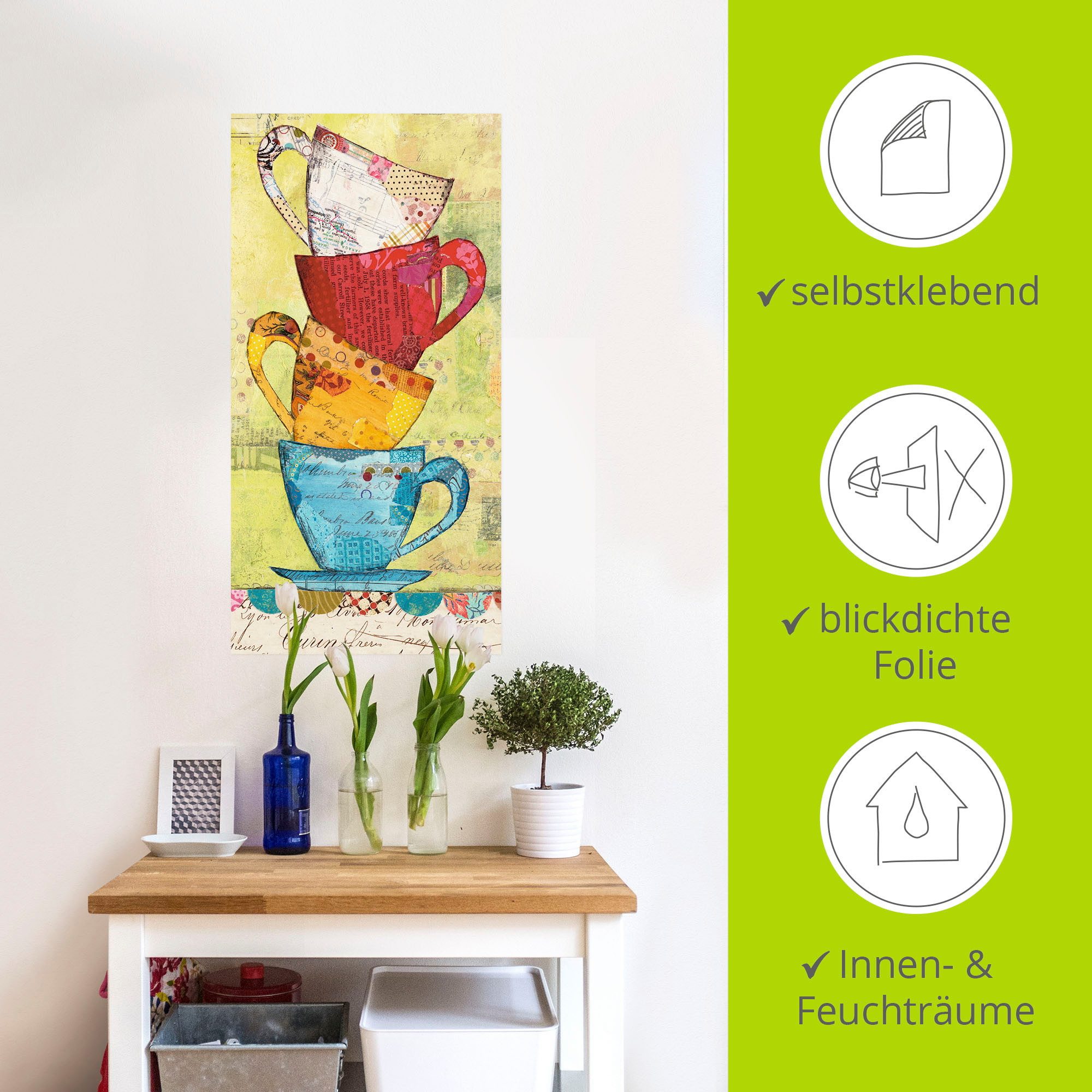 Artland Artprint Kom voor koffie als artprint op linnen, poster, muursticker in verschillende maten