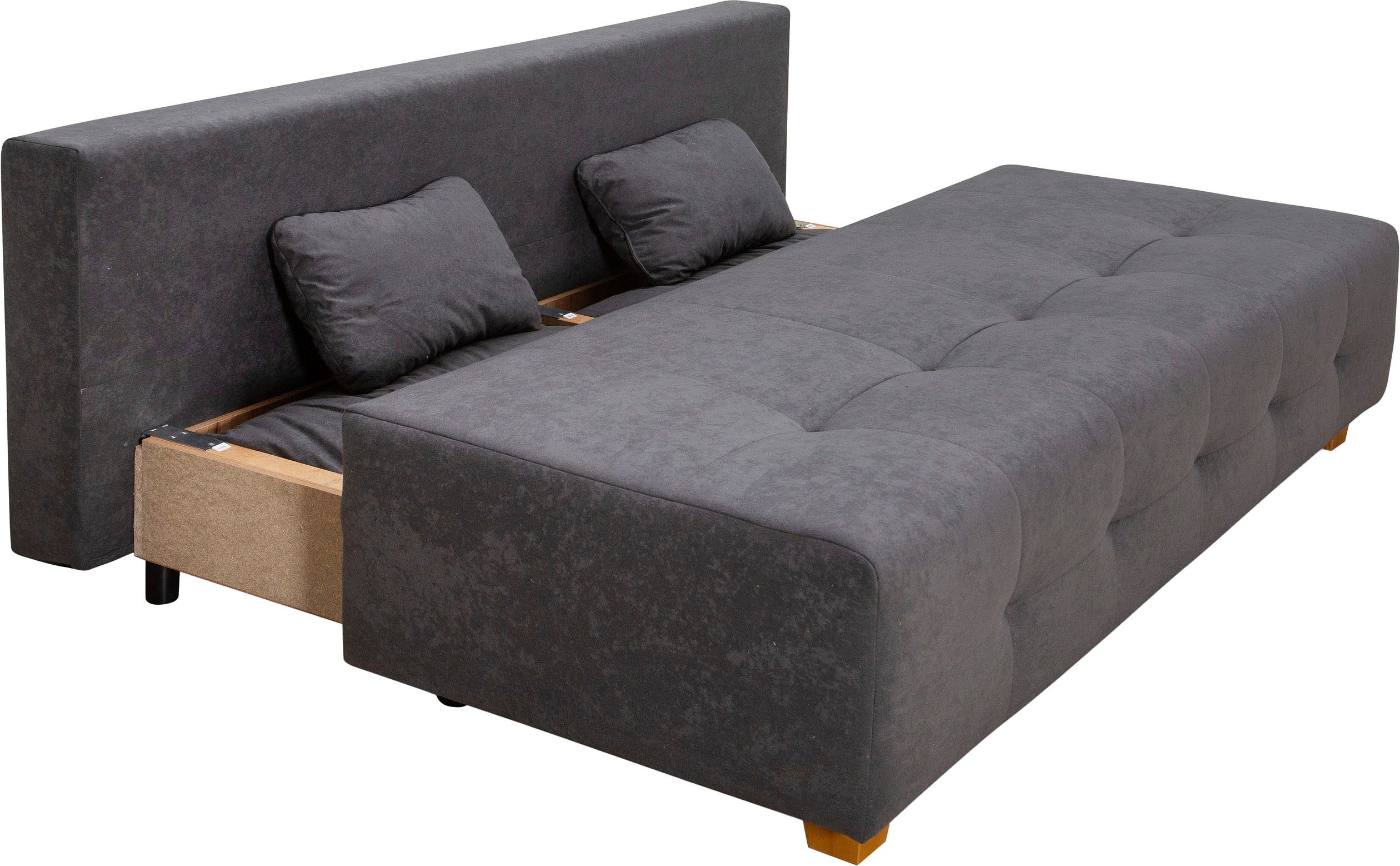 COLLECTION AB Slaapbank Bella Slaapbank, bedlade, bonellvering, rugkussen, armleuningkussen