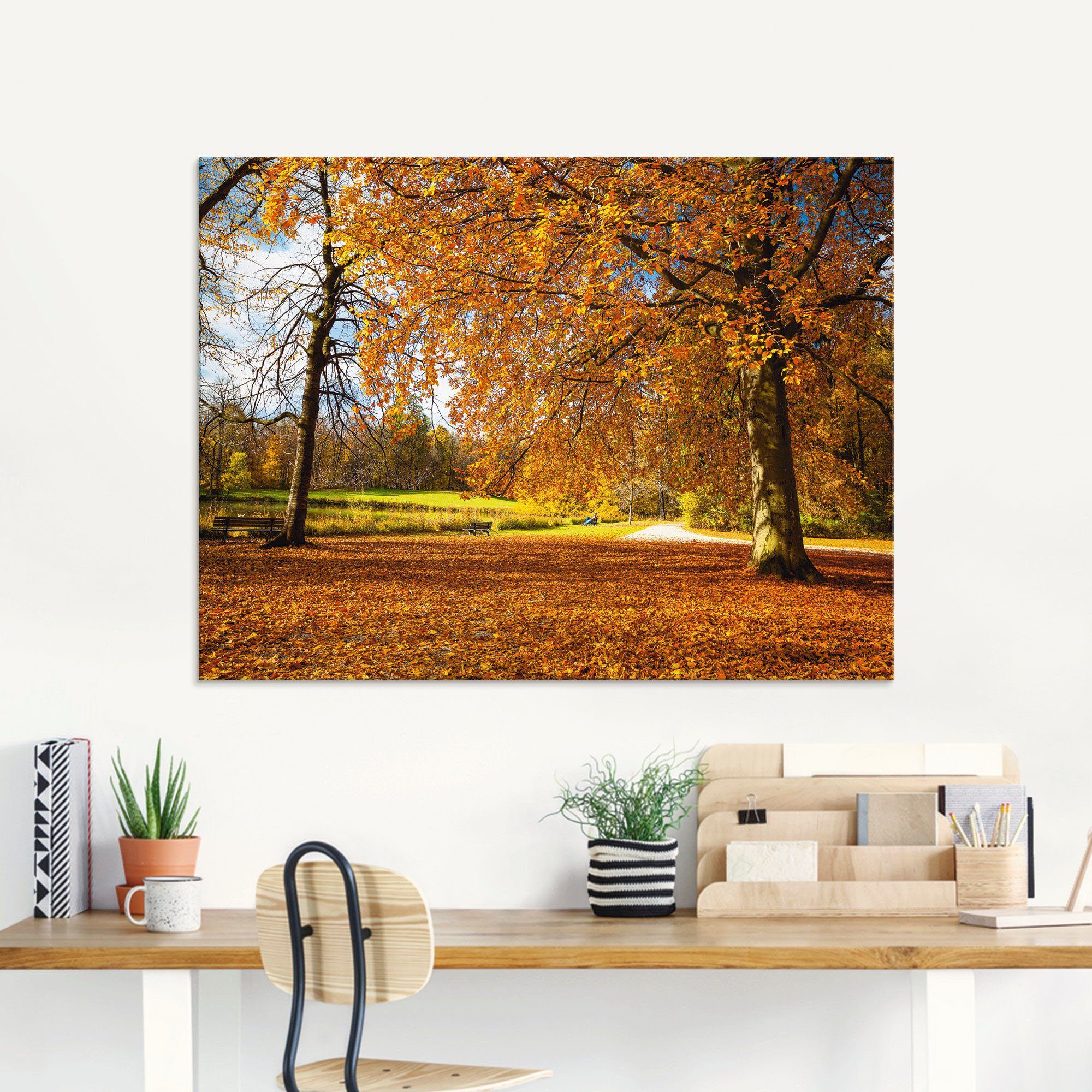 Artland Print op glas Herfst bij slot Nymphenburg