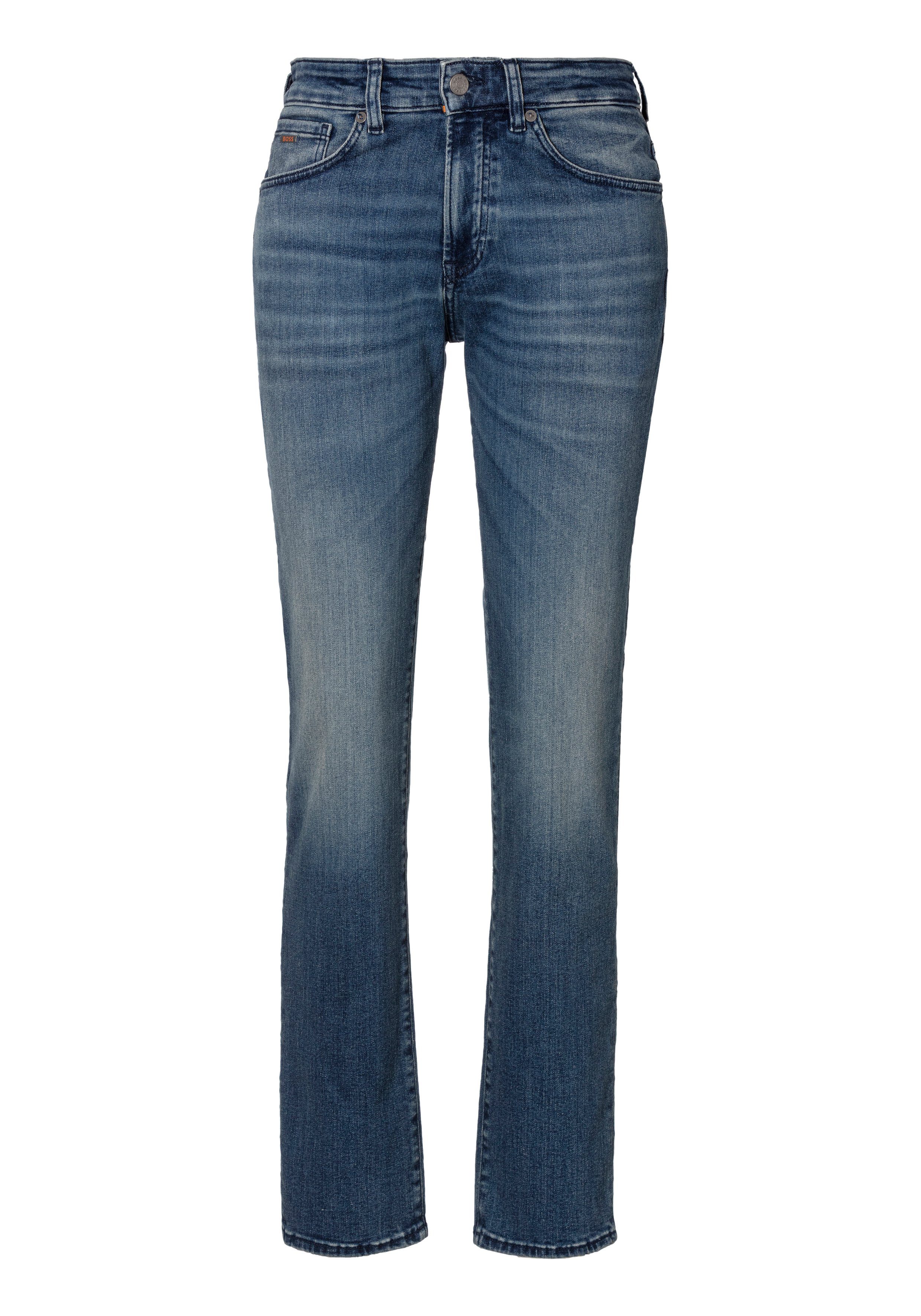 Boss Orange Regular fit jeans met labelapplicatie model 'Re.Maine'