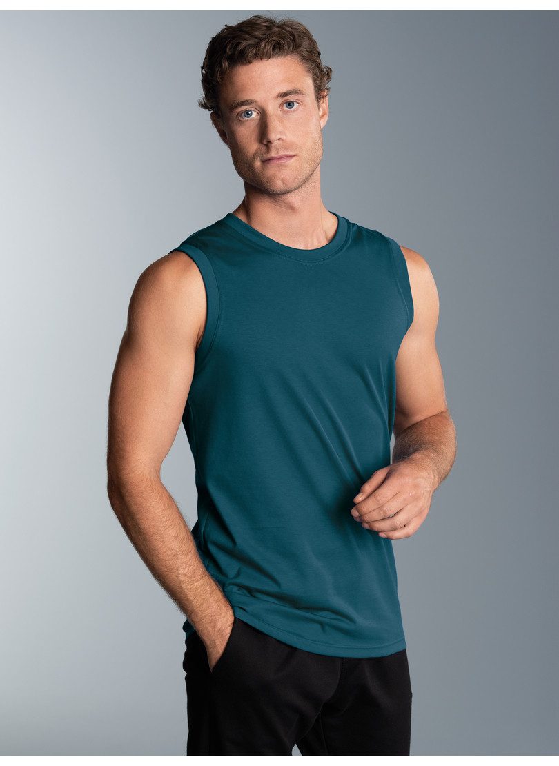 Trigema Top TRIGEMA T-shirt (1-delig) heren shirts maat L blauw