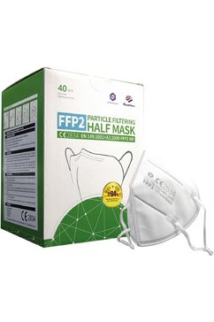 halfgelaatsmasker met filter ffp2 (set, 40 stuks) wit