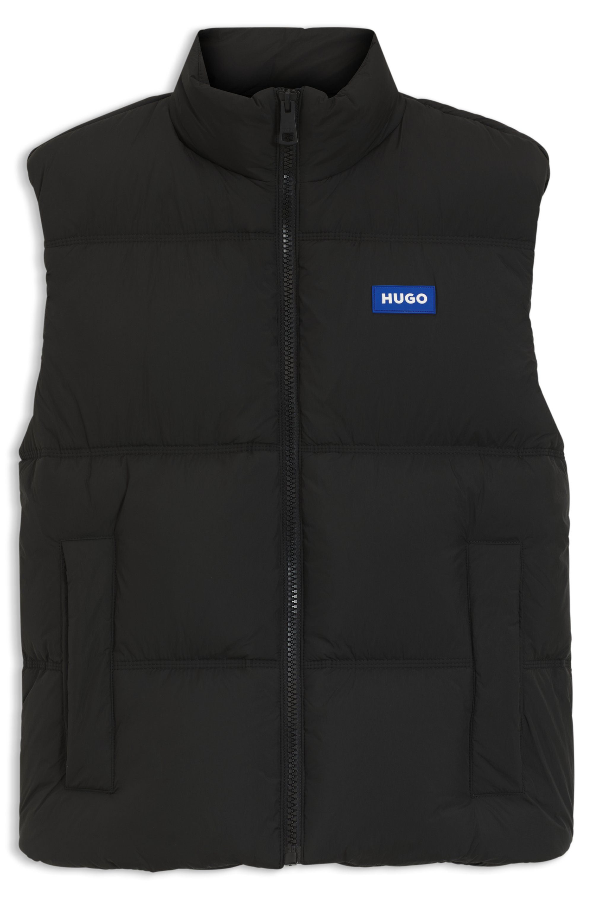 HUGO Blue Bodywarmer Bodolino Opstaande kraag, relaxed fit, gewatteerd