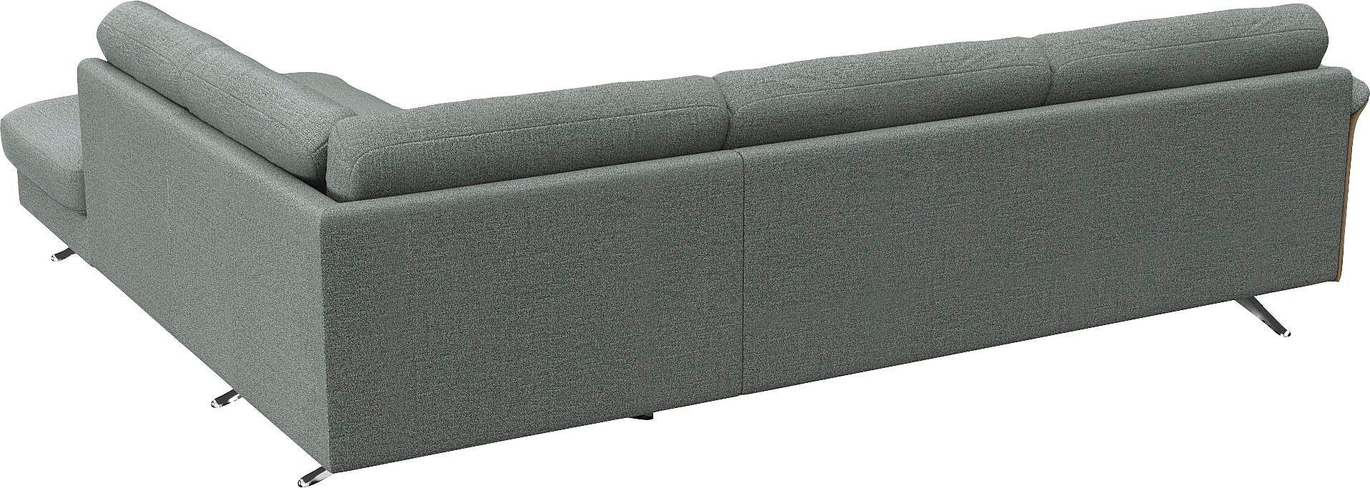 FLEXLUX Hoekbank Glow, super comfortabel door hoogwaardige zitconstructie met binnenvering, L-vorm