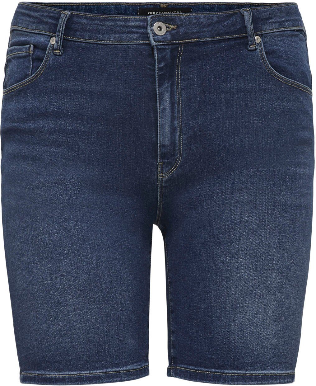 ONLY CARMAKOMA Jeansshort met lichte used-effecten