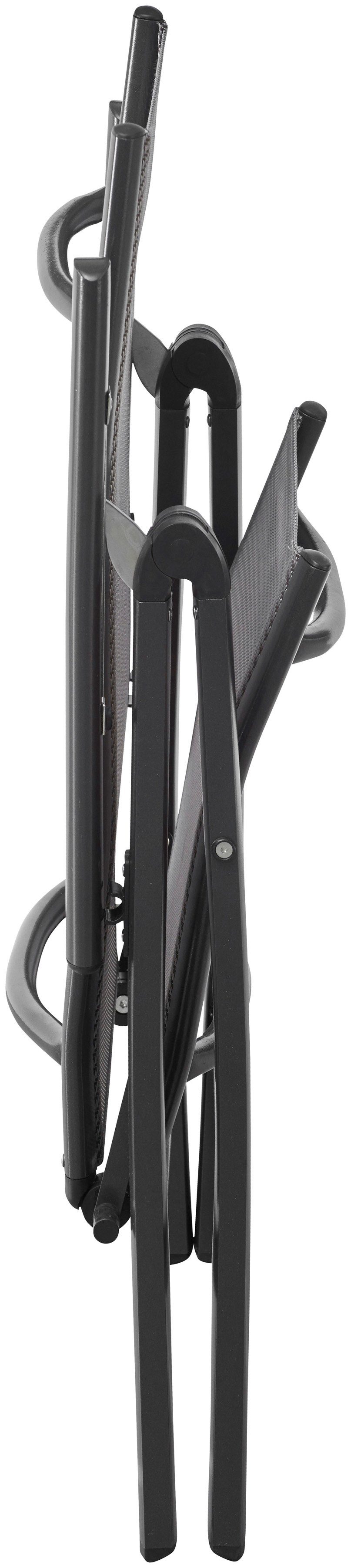 MERXX Tuinstoel Amalfi, TOPSELLER! set van 2, aluminium/gecoate textiel, verstelbaar (set, 2 stuks)