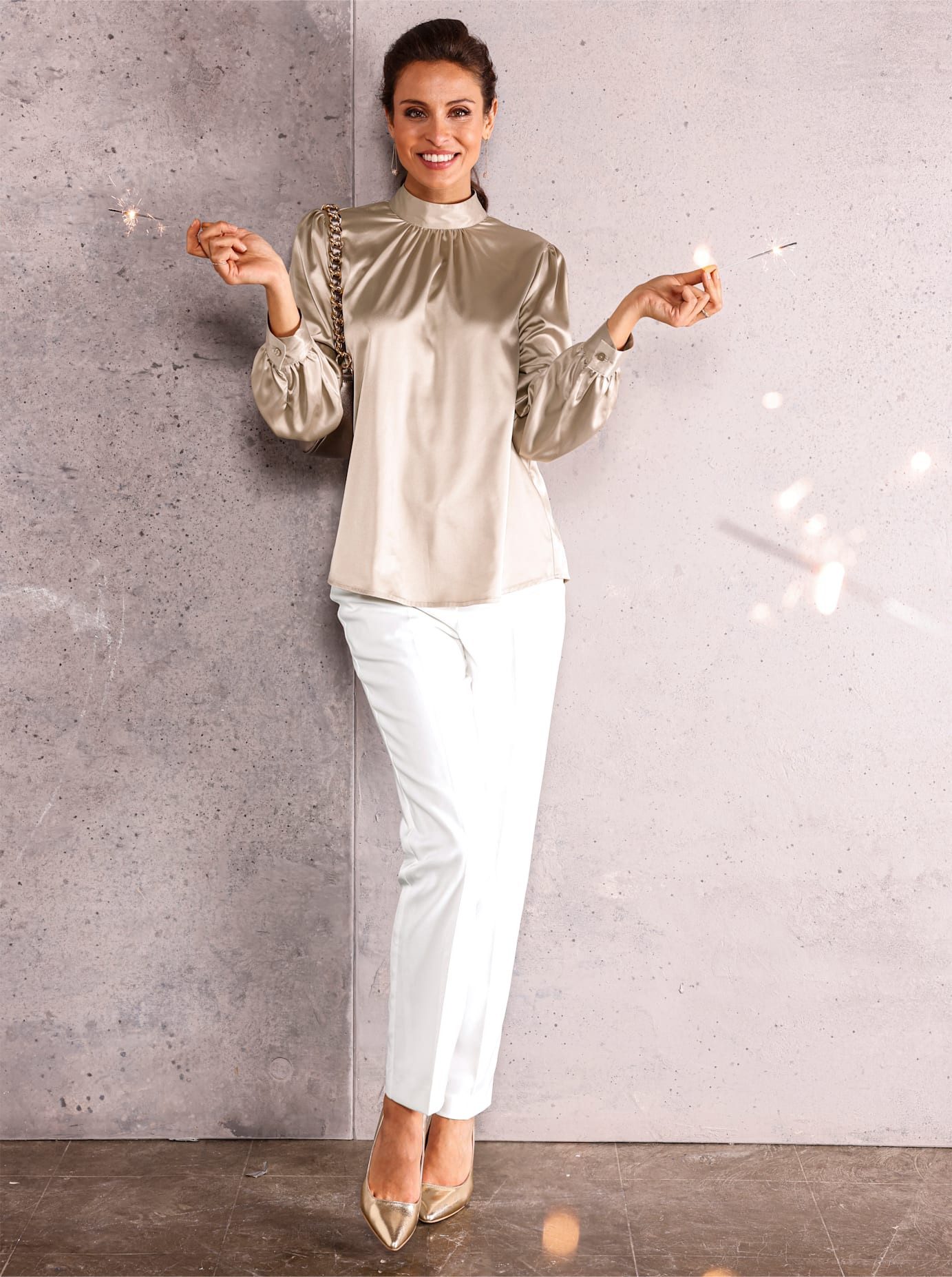 Classic Inspirationen Satijnen blouse