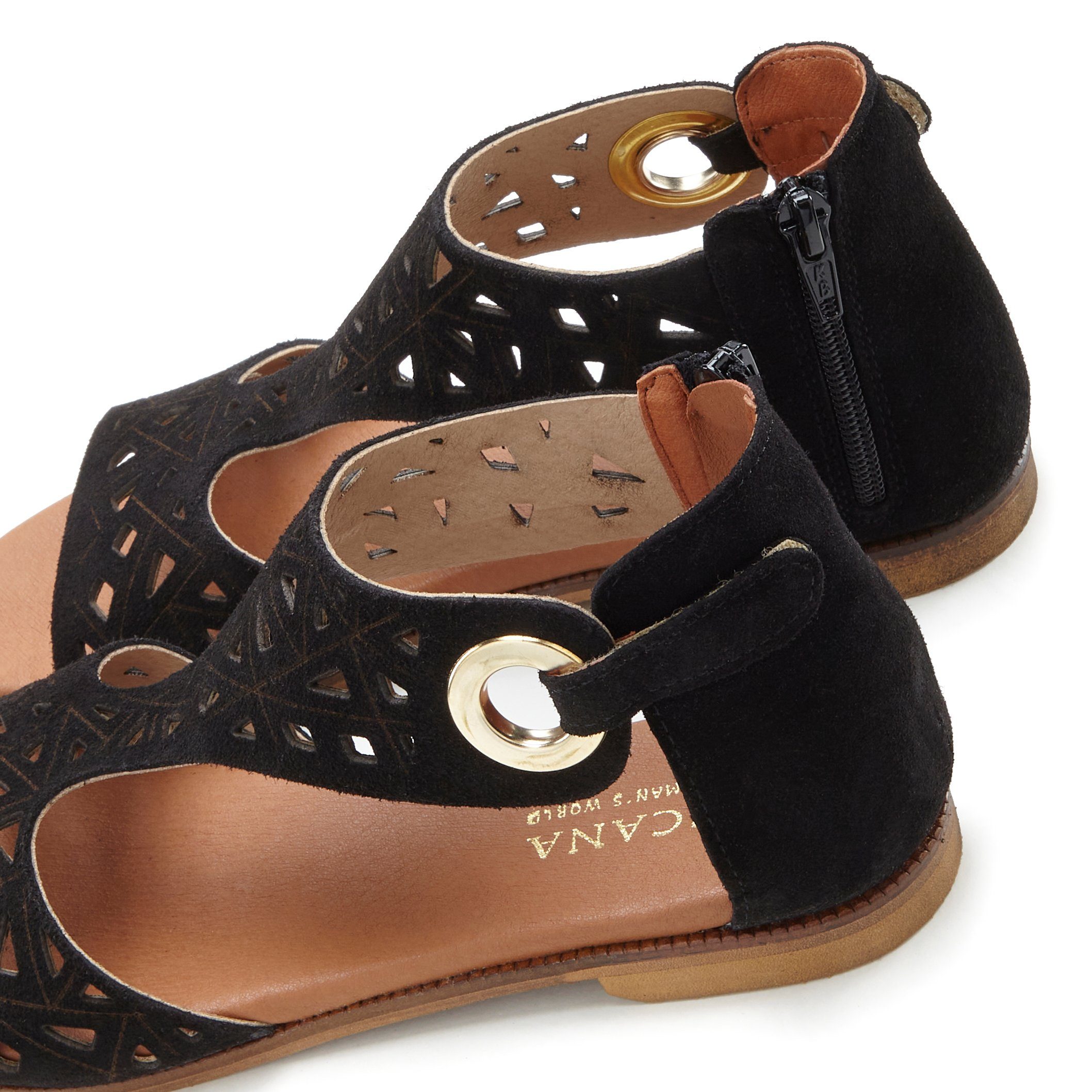 Lascana Sandalen Zomerschoen Sandalette, zomerschoen van hoogwaardig leer met uitsparingen