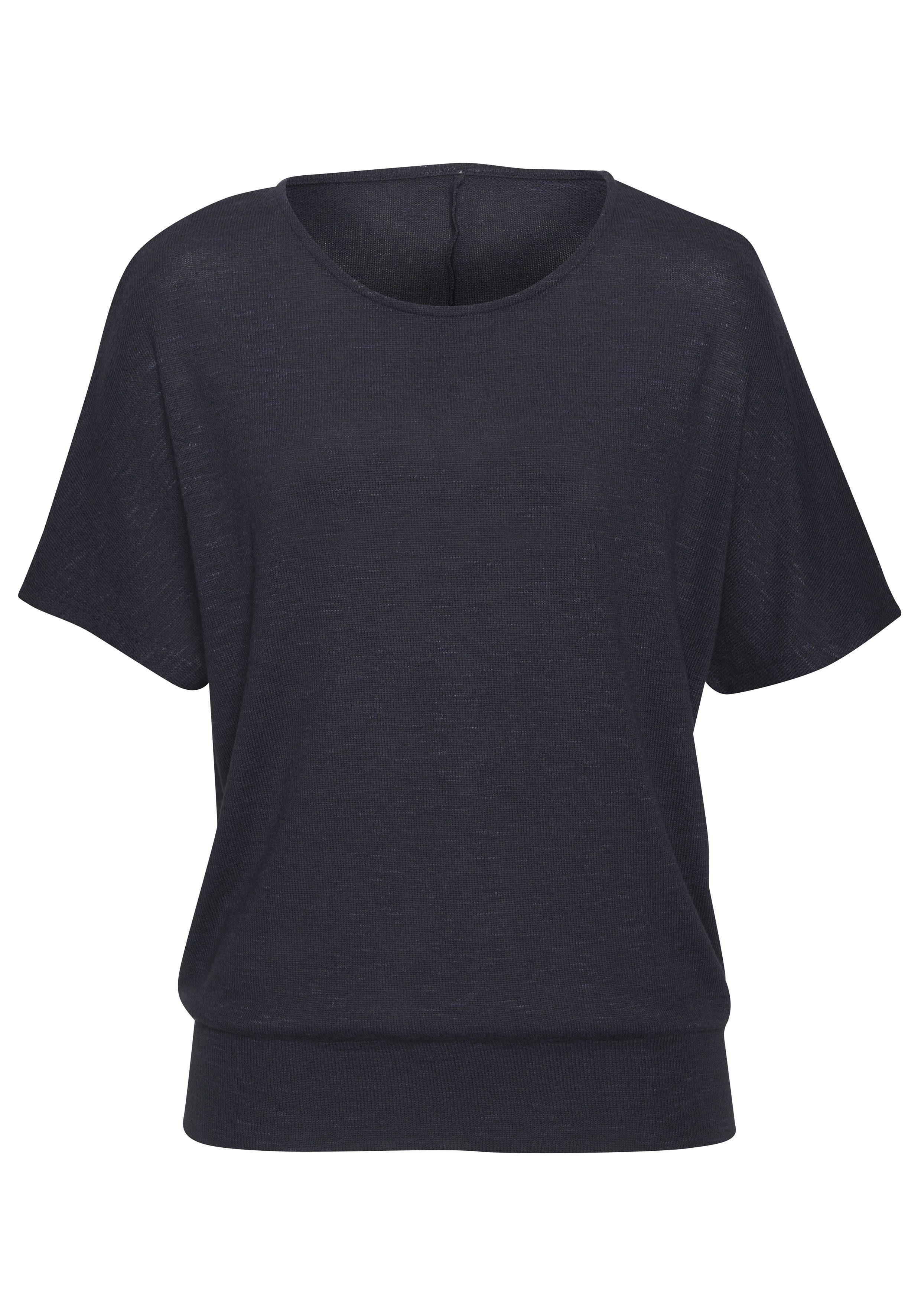 Vivance Shirt met korte mouwen Met brede tailleband van zacht viscose-fijntricot