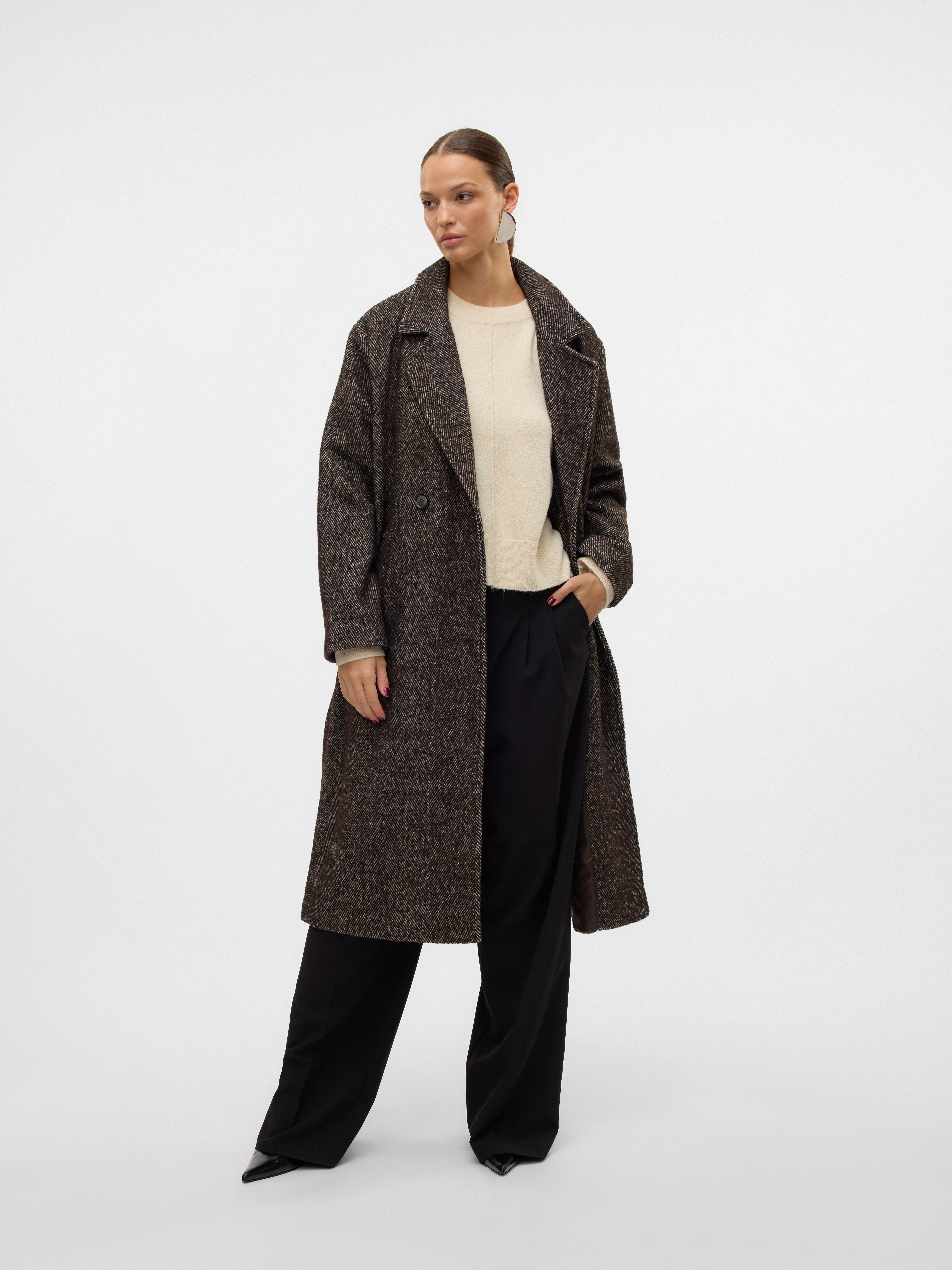 Vero Moda Lange jas VMBABETTE LONG WOOL COAT GA