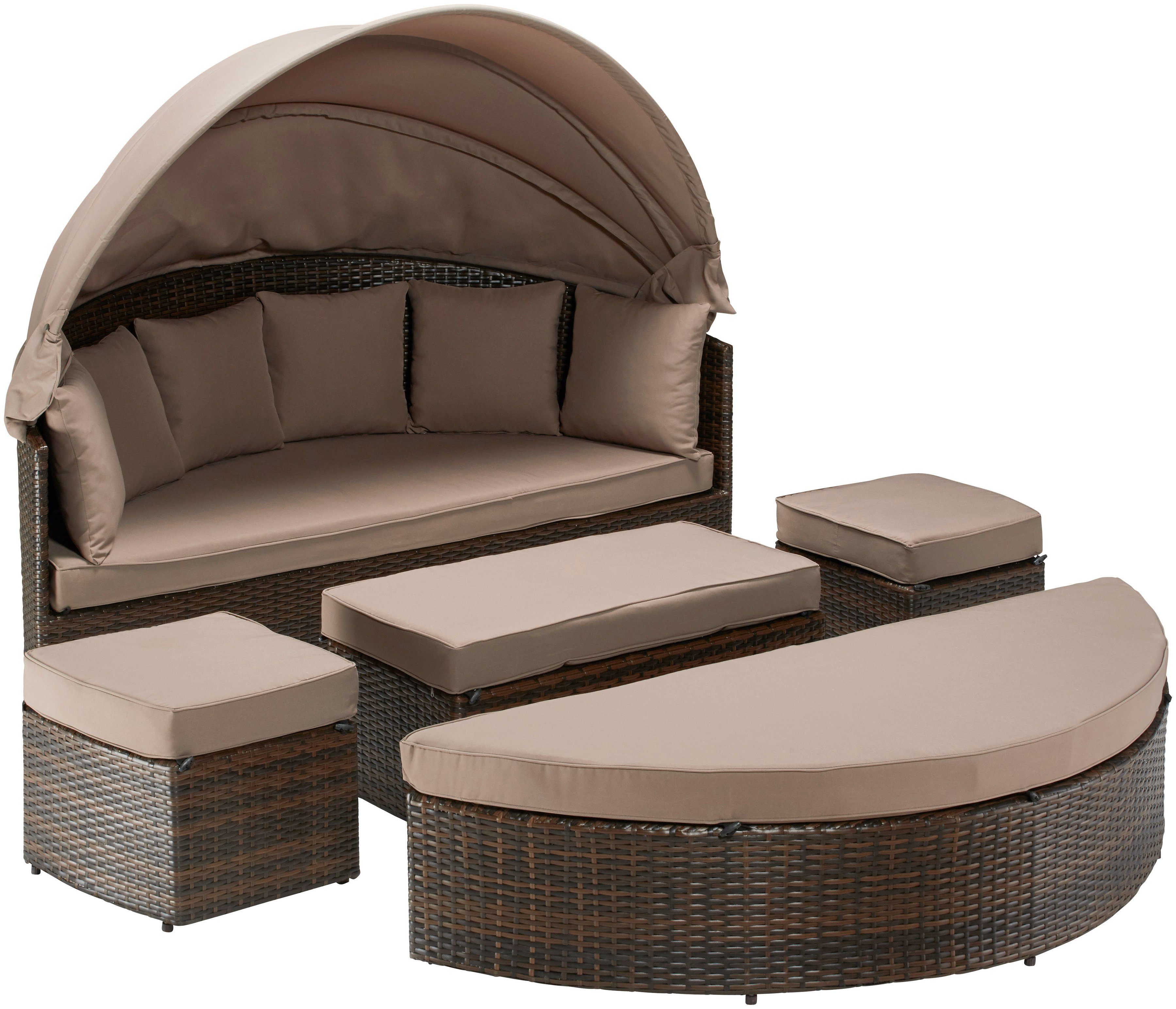 MERXX Zonne-eiland Multifunctioneel bed Riva loungemeubels bruin