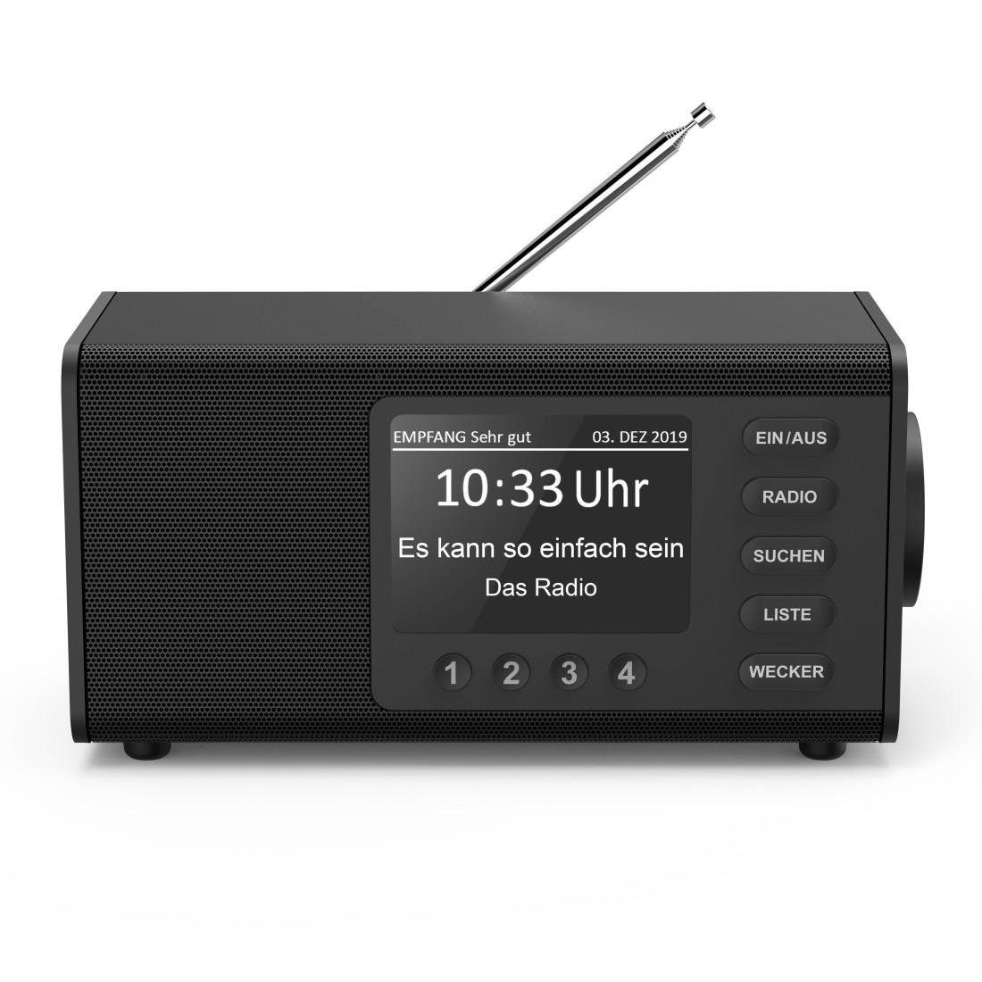 Hama Digitale radio (dab+) Digitalradio "DR1000DE", FM/DAB/DAB+, Schwarz Internetradio