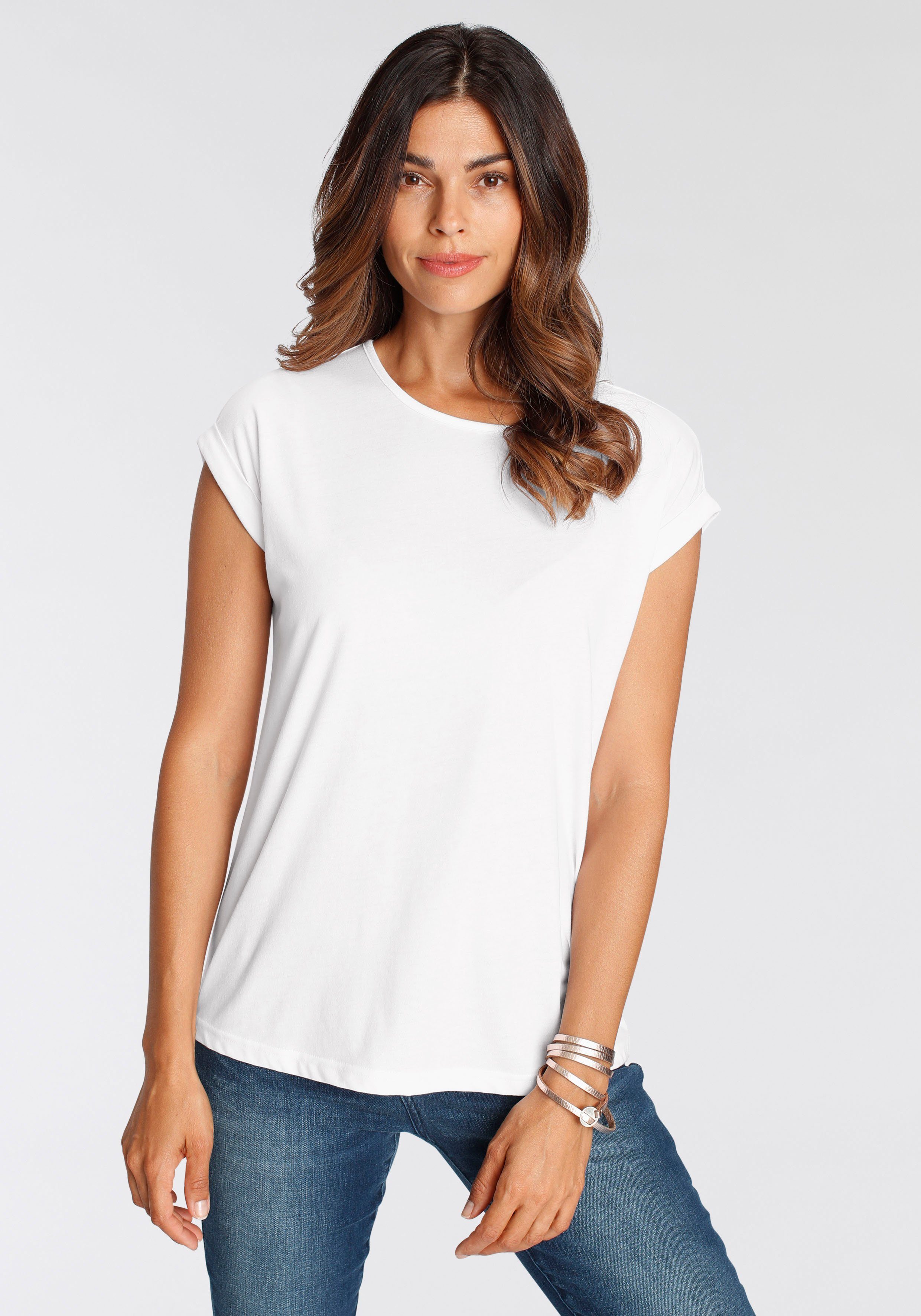 Boysen's T-shirt Korte mouwen, basic, ronde hals, voor vrije tijd en sport (set)