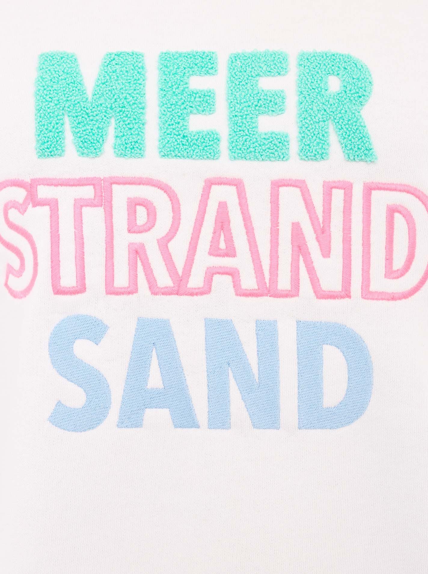 Zwillingsherz Sweater Meer Strand Zand met used-look randen