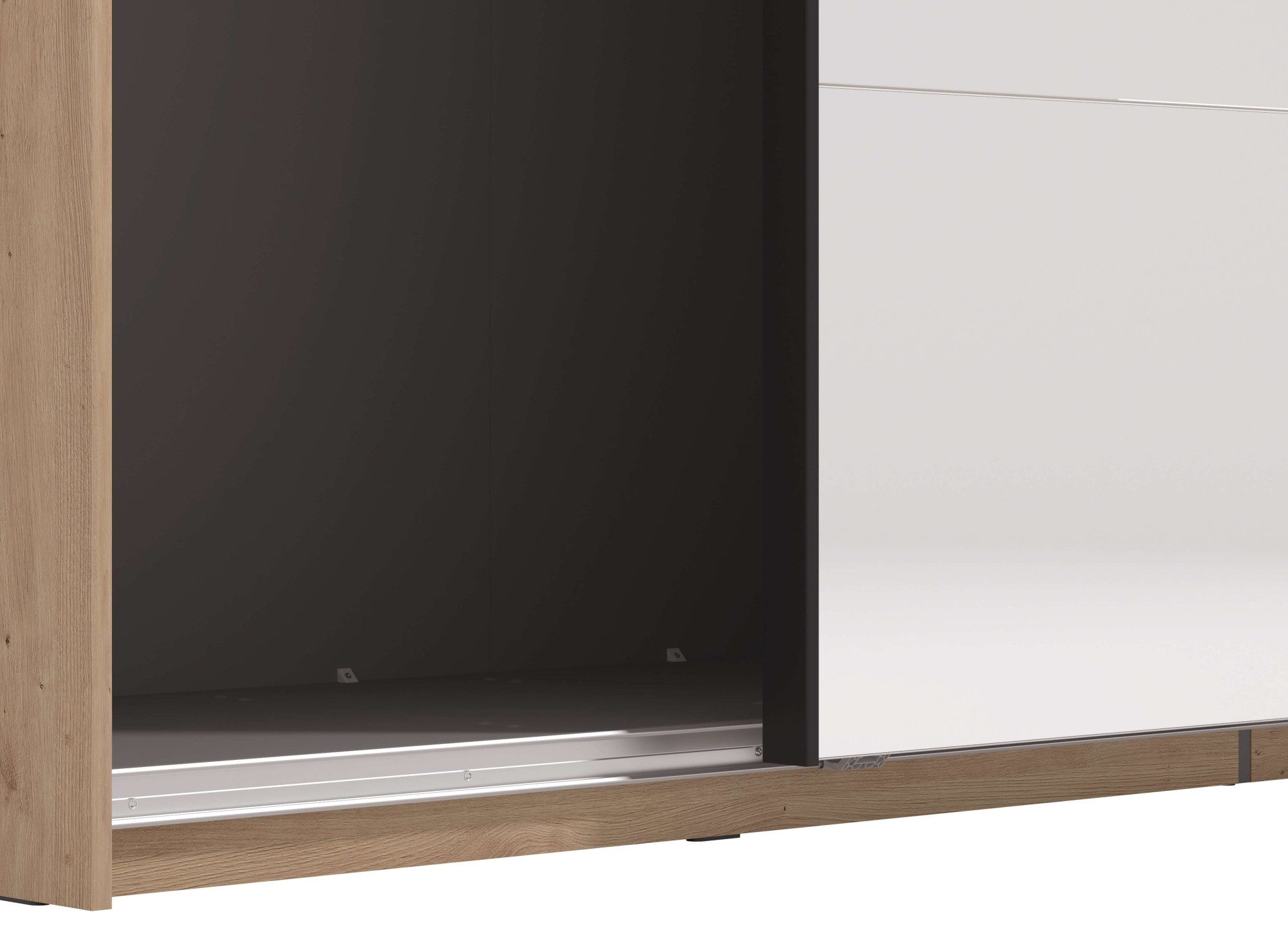INOSIGN Schuifdeurkast Modena, breedte 245 cm, FSC-gecertificeerd, trendkleur cashmere Slaapkamerkast met spiegel, met verschillende binneninrichtingen