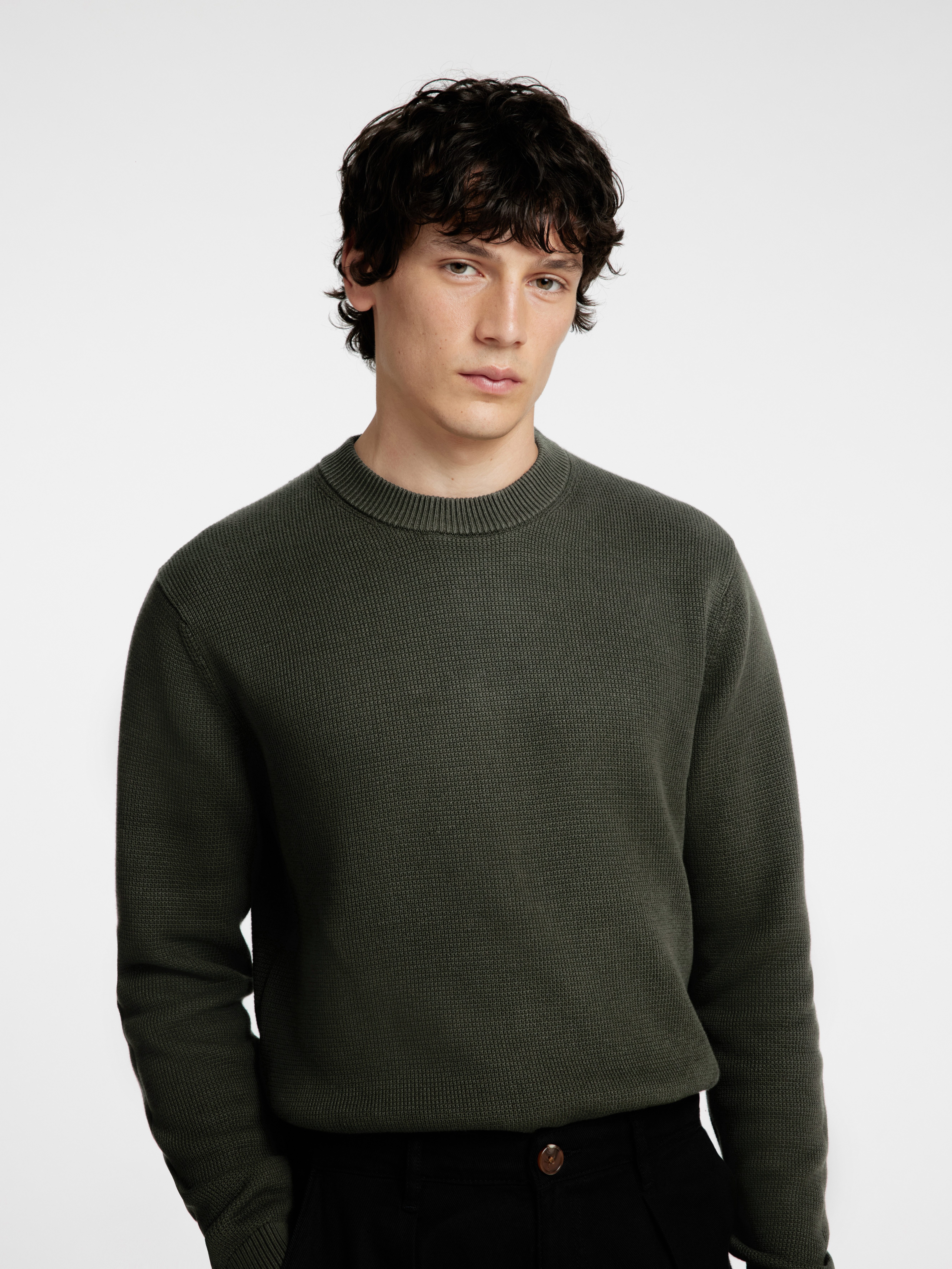 SELECTED HOMME Trui met ronde hals SLHDANE LS KNIT STRUCTURE CREW NECK NOOS