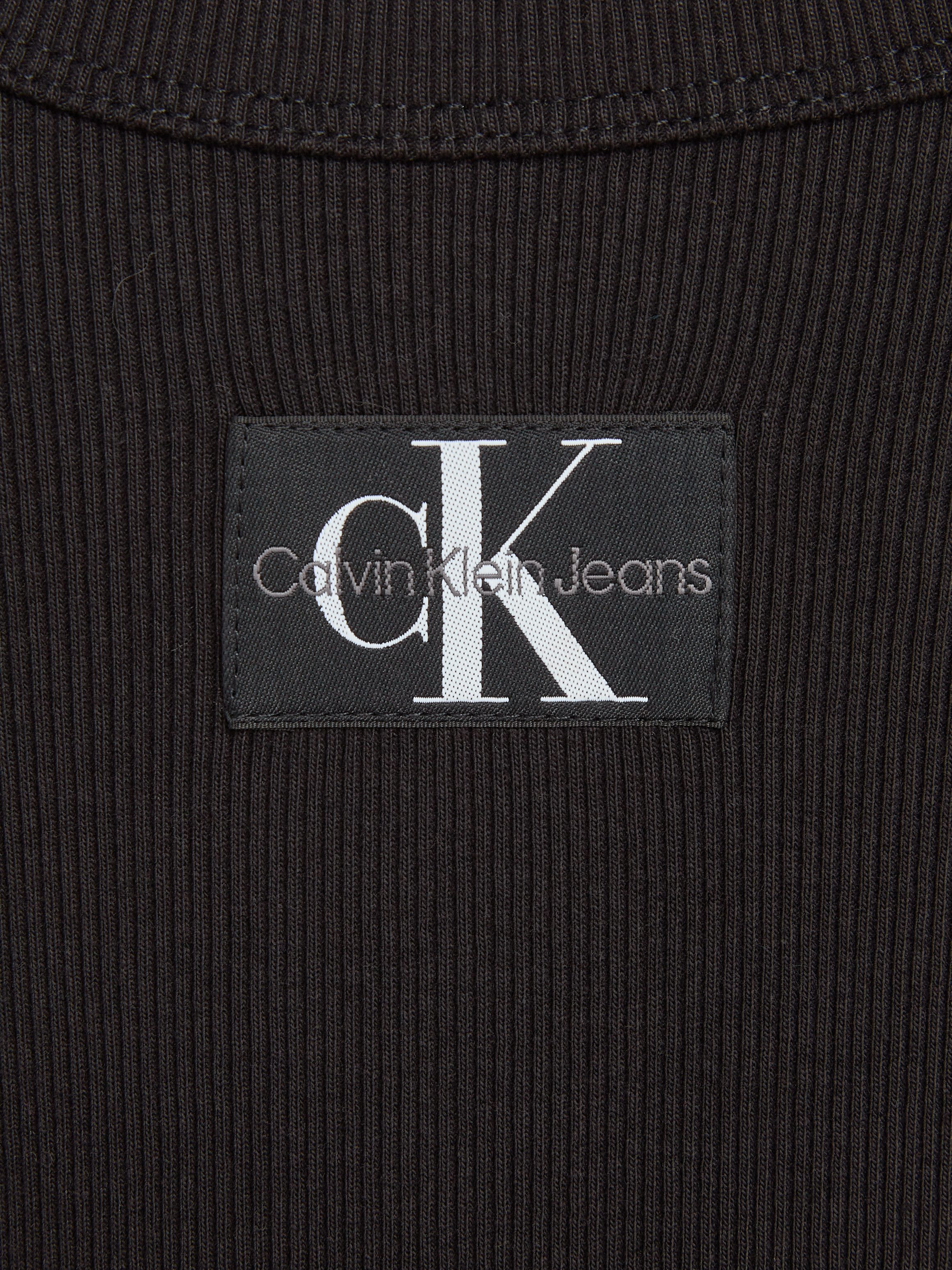 Calvin Klein Jurk met bandjes WOVEN LABEL RIB TANK DRESS