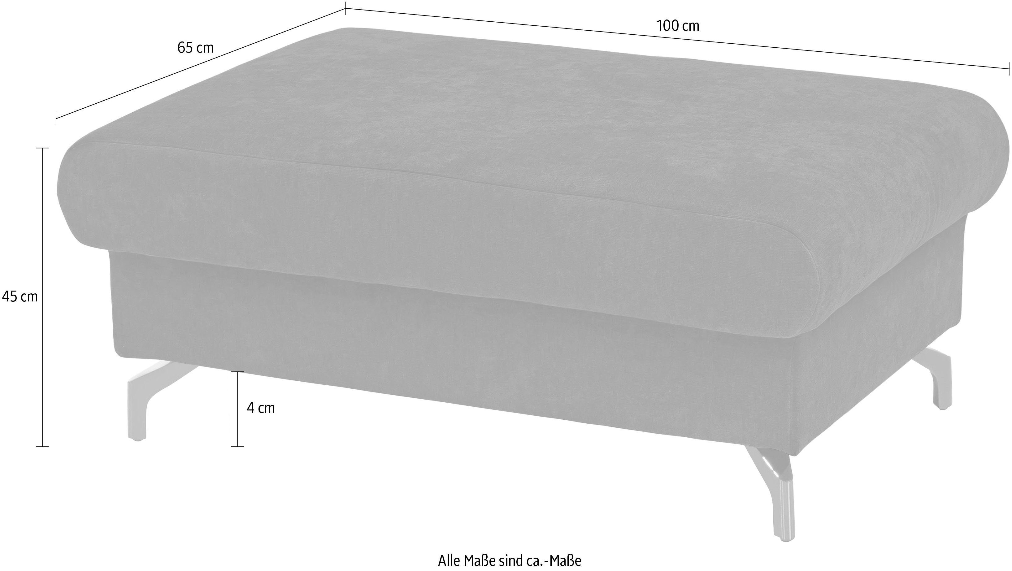 COTTA Zithoek Kitty L-vorm, B: 242 resp. 100 cm (set: hoekbank & hocker) (set)